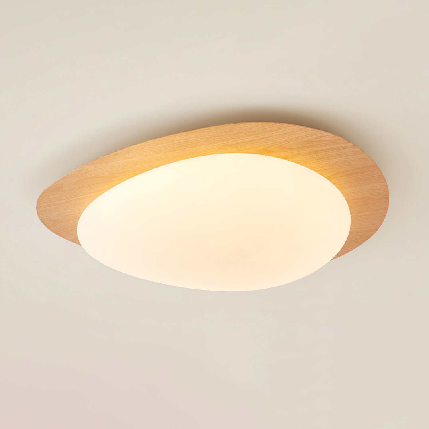 Quisti Plafonnier Galet Design Moderne Bois