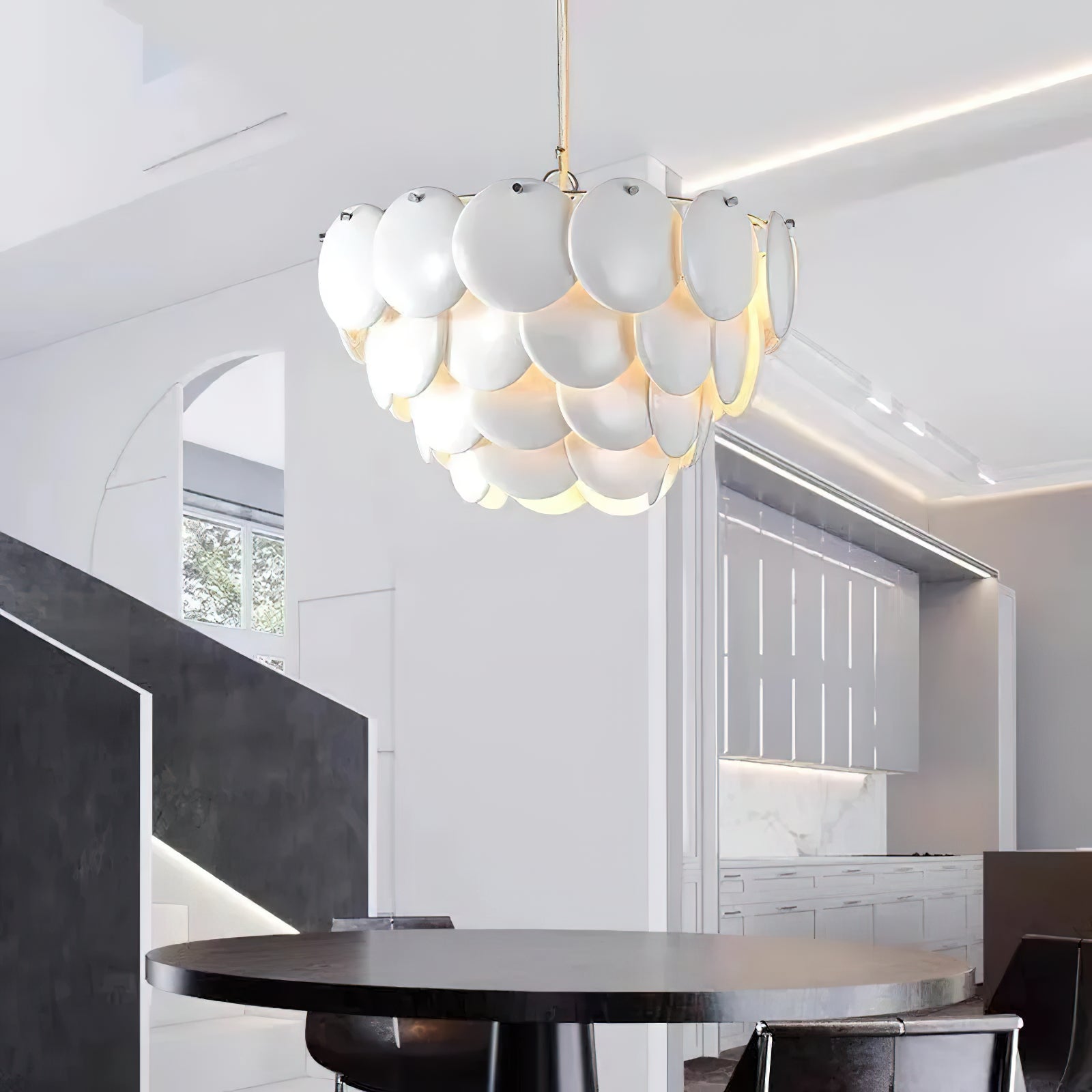 Coshael Postmodern Luxury Metal Ceramic Chandelier - Lamp Copper