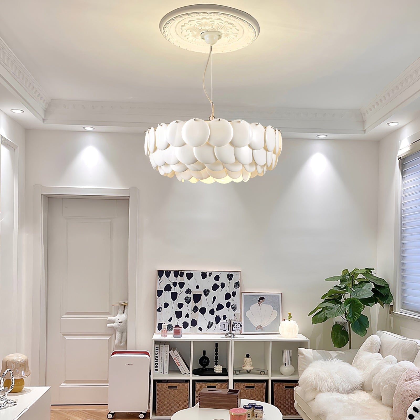 Coshael Postmodern Luxury Metal Ceramic Chandelier - Lamp Copper