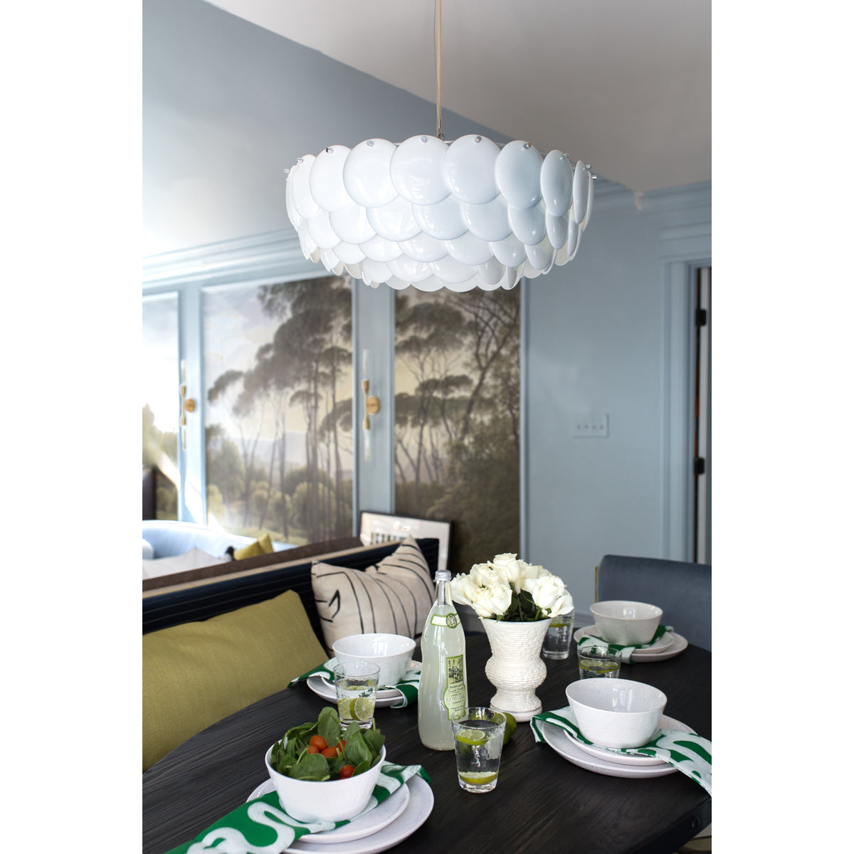 Coshael Postmodern Luxury Metal Ceramic Chandelier - Lamp Copper