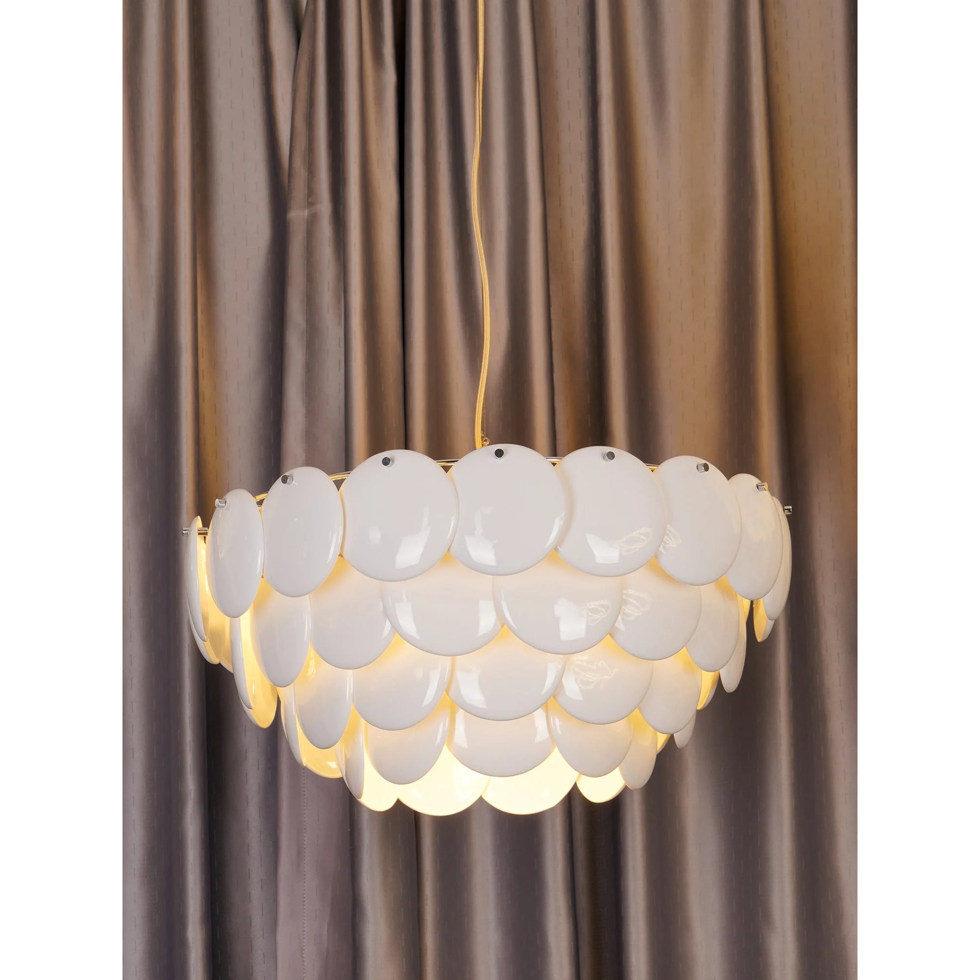 Coshael Postmodern Luxury Metal Ceramic Chandelier - Lamp Copper