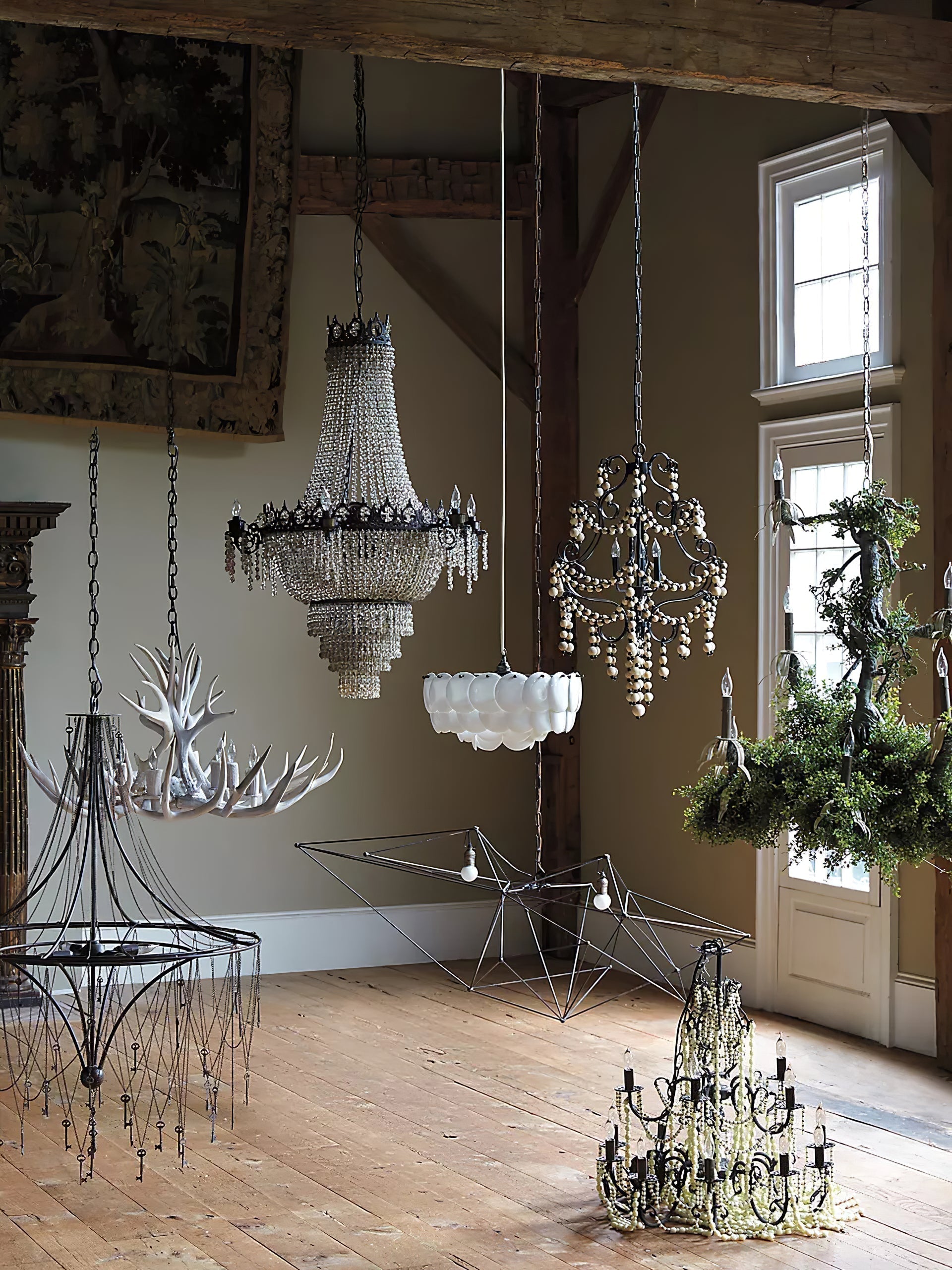 Coshael Postmodern Luxury Metal Ceramic Chandelier - Lamp Copper