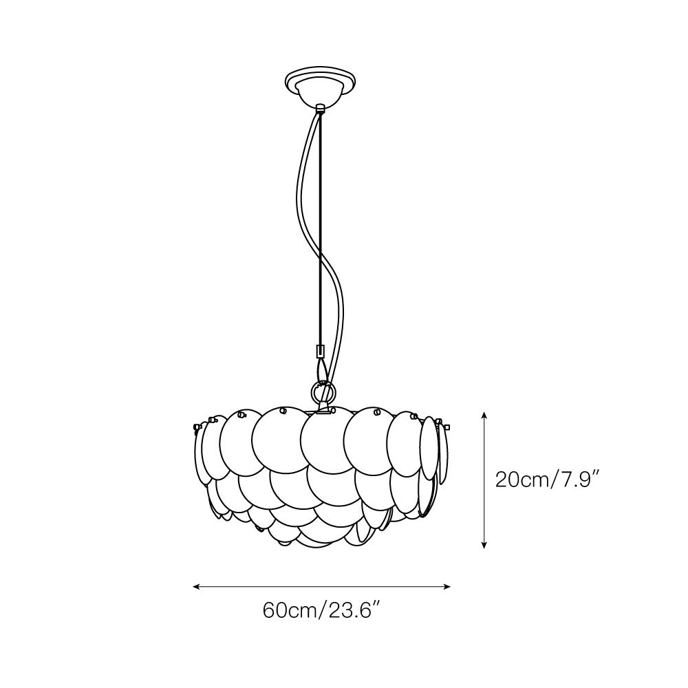Coshael Postmodern Luxury Metal Ceramic Chandelier - Lamp Copper