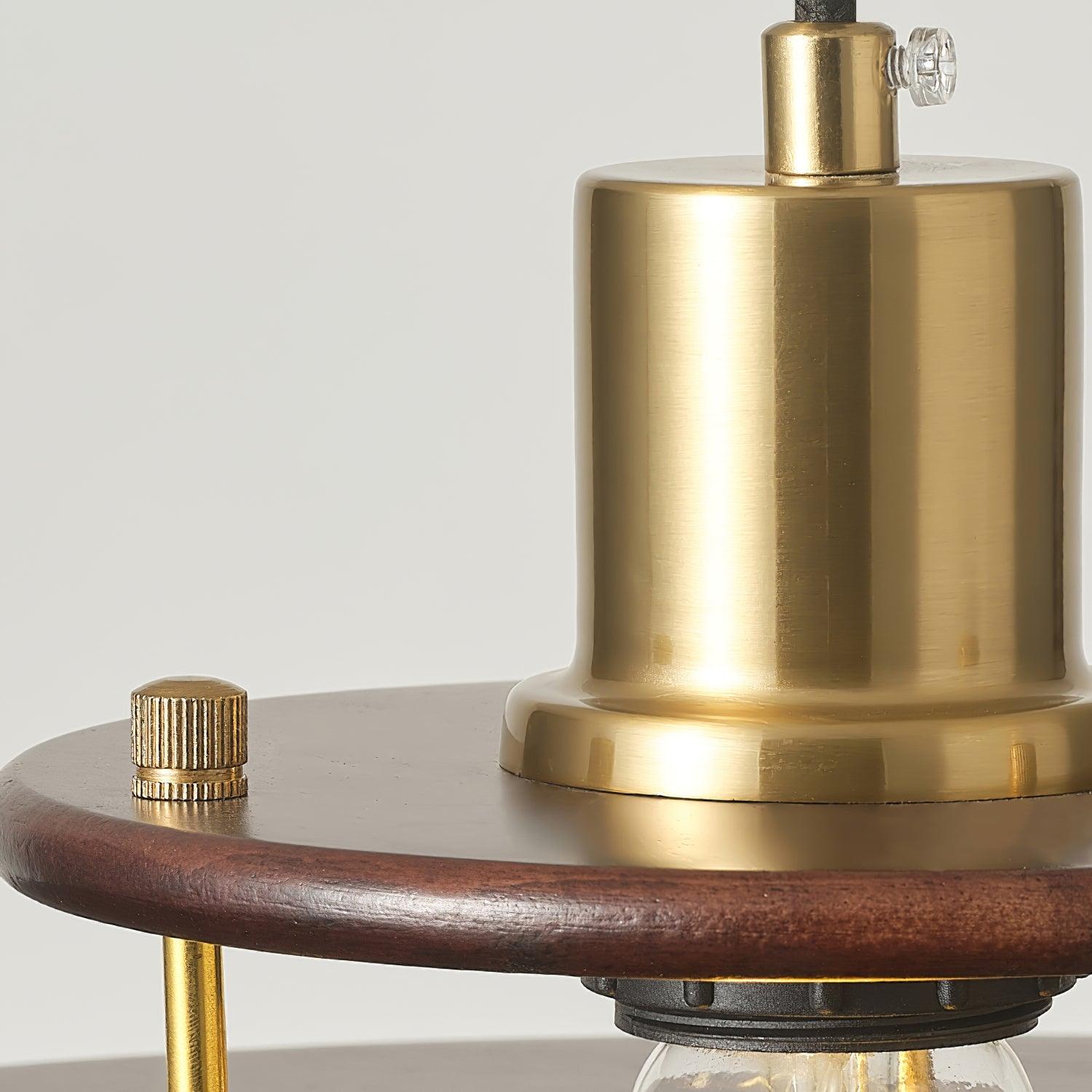 Pendel Pendant Lamp Layered Wood Brass Modern - Letslighting