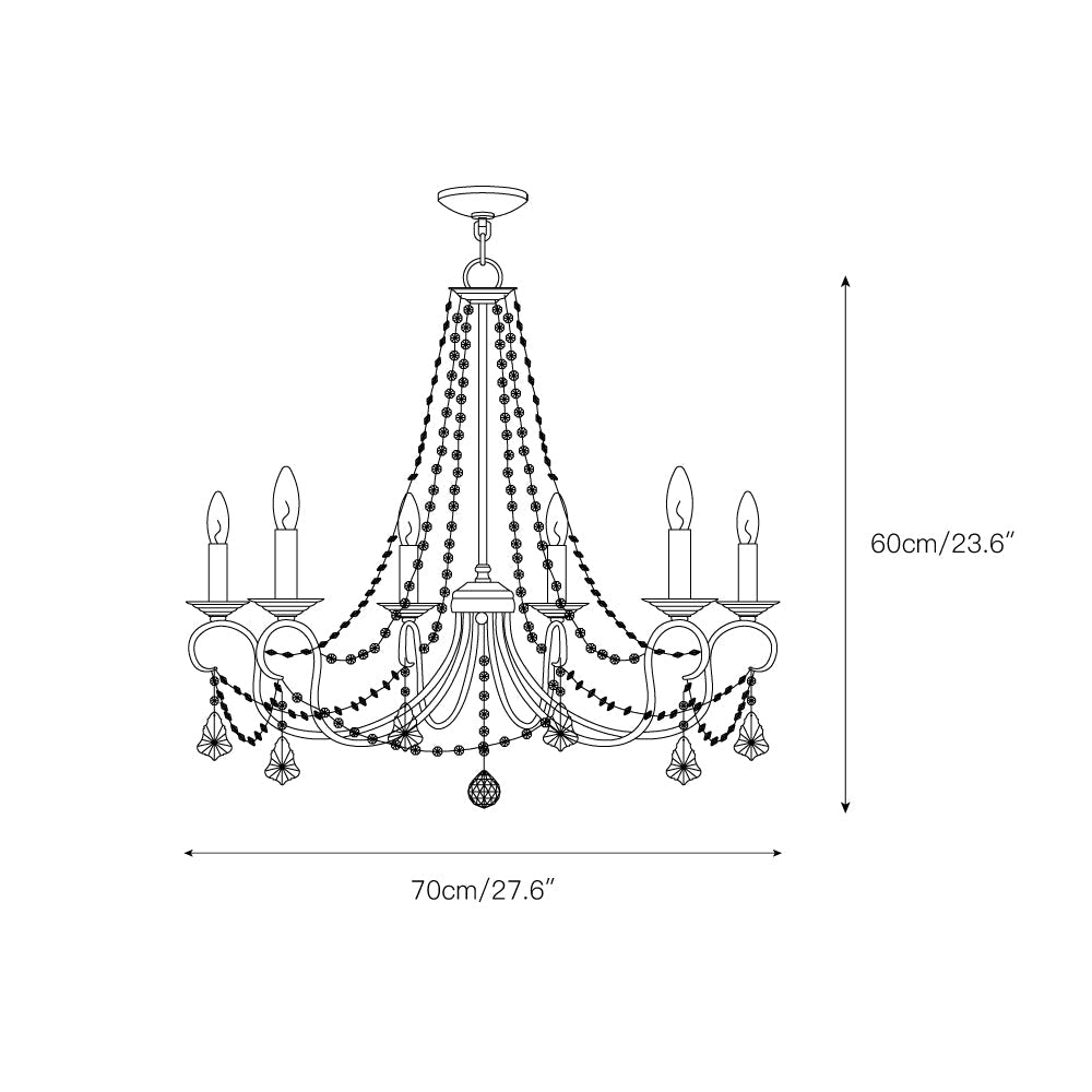 Mysorarae Postmodern Luxury Brass Crystal Chandelier - Lamp Copper