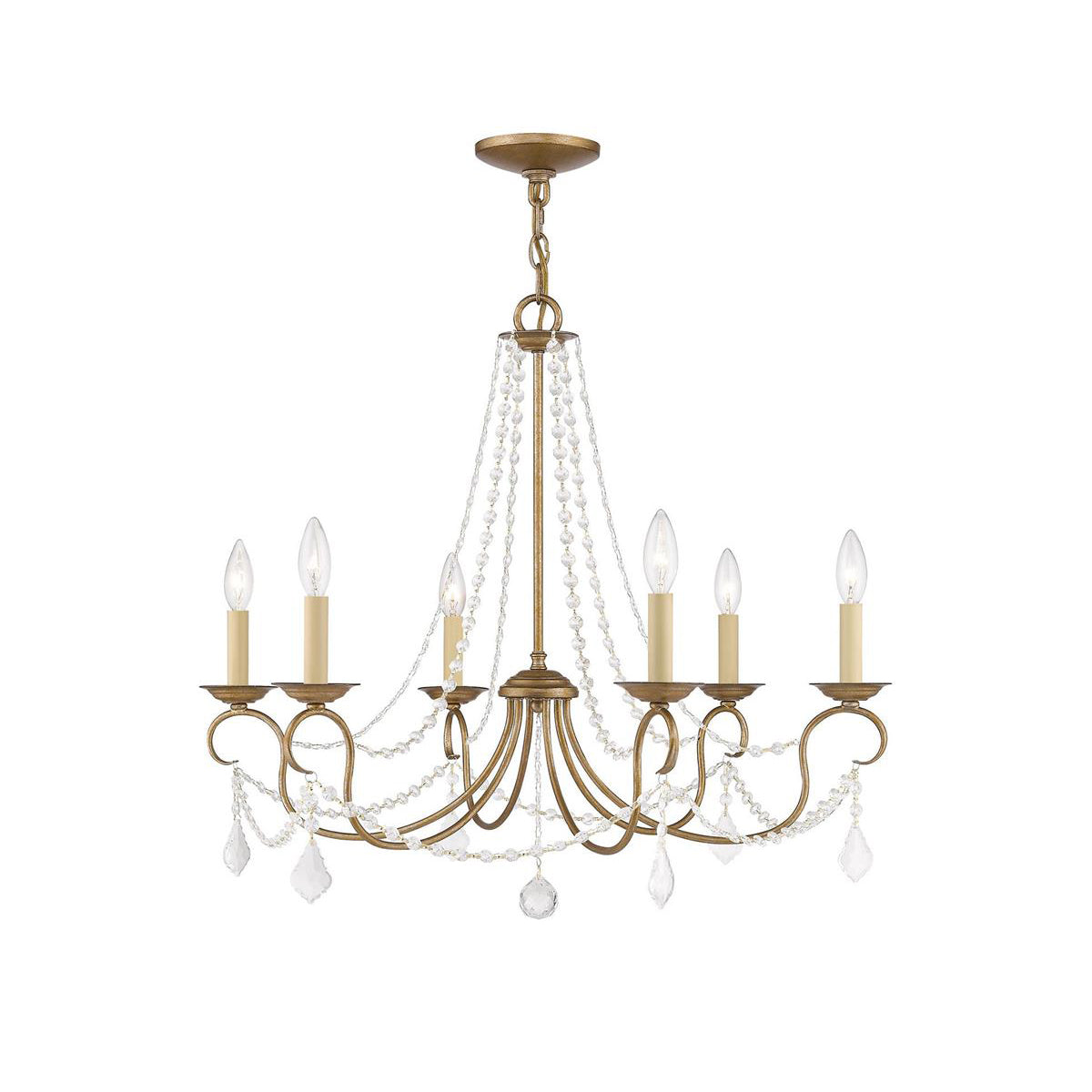 Mysorarae Postmodern Luxury Brass Crystal Chandelier - Lamp Copper