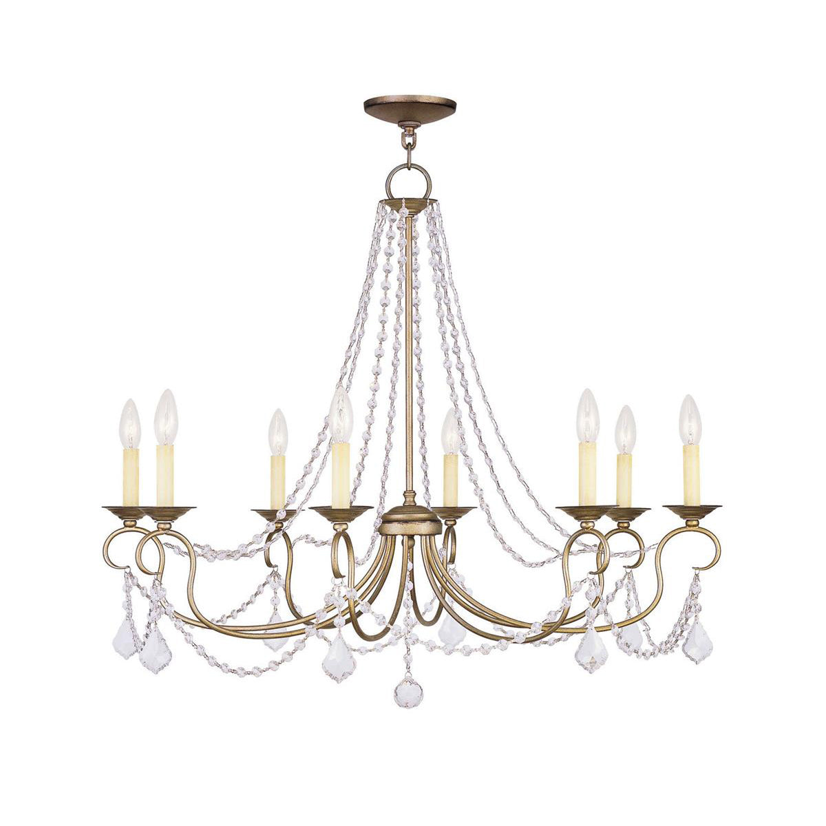 Mysorarae Postmodern Luxury Brass Crystal Chandelier - Lamp Copper