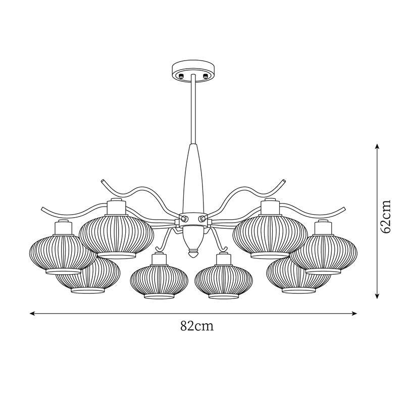 Cavien Lustre en Laiton et Noyer - Neutralighting
