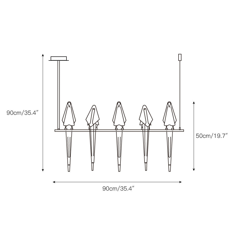 Irinor Individual Creativity Metal Chandelier - Lamp Copper