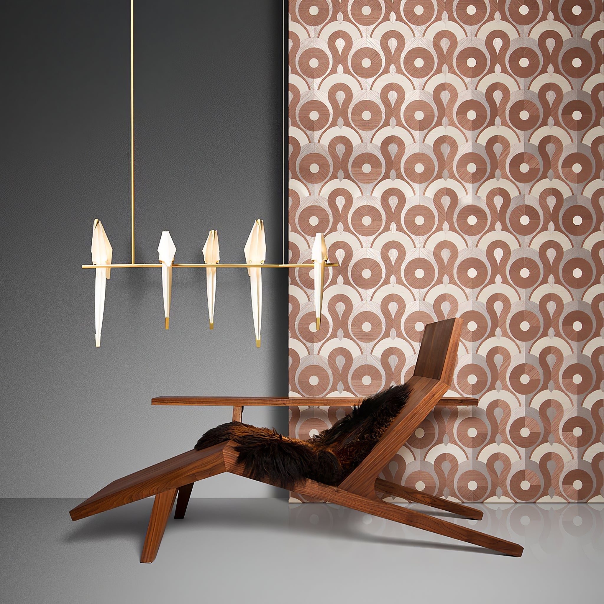 Irinor Individual Creativity Metal Chandelier - Lamp Copper