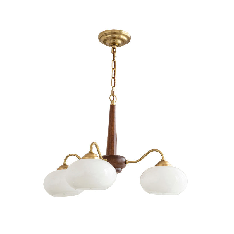 Elmiror Premium Nordic Art Wood Glass Chandelier - Neutralighting
