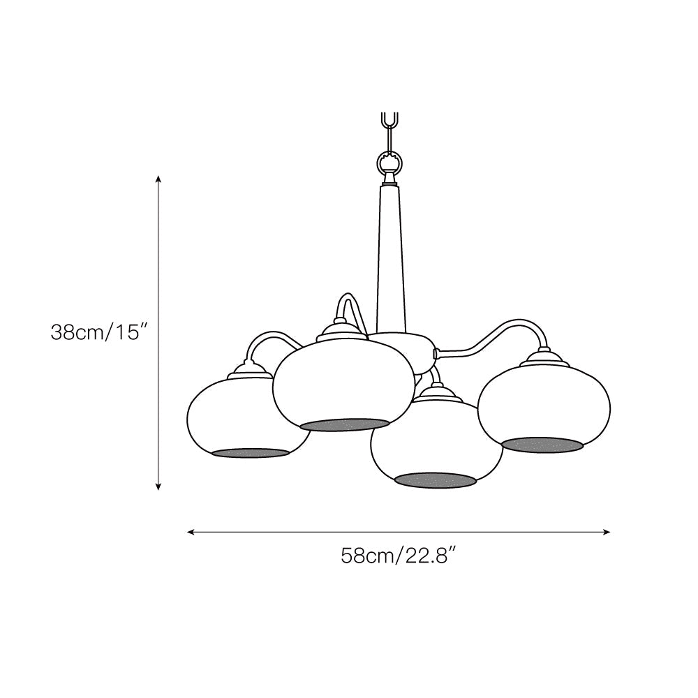 Elmiror Premium Nordic Art Wood Glass Chandelier - Neutralighting