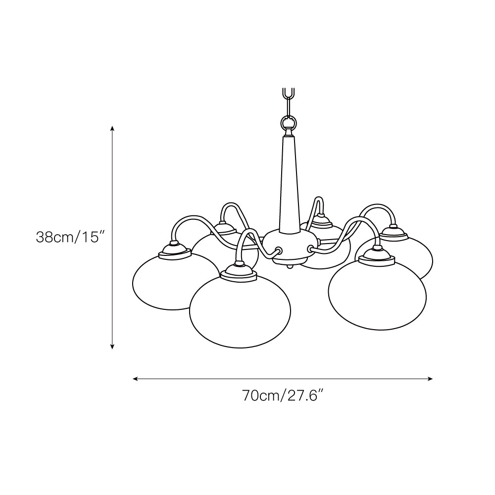 Elmiror Premium Nordic Art Wood Glass Chandelier - Neutralighting