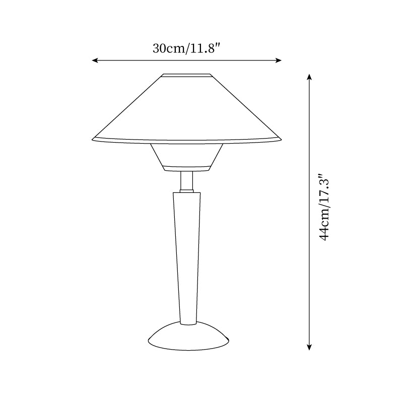 Perzel Lampe de Table Tige en Bois Abat-jour en Tissu - Neutralighting