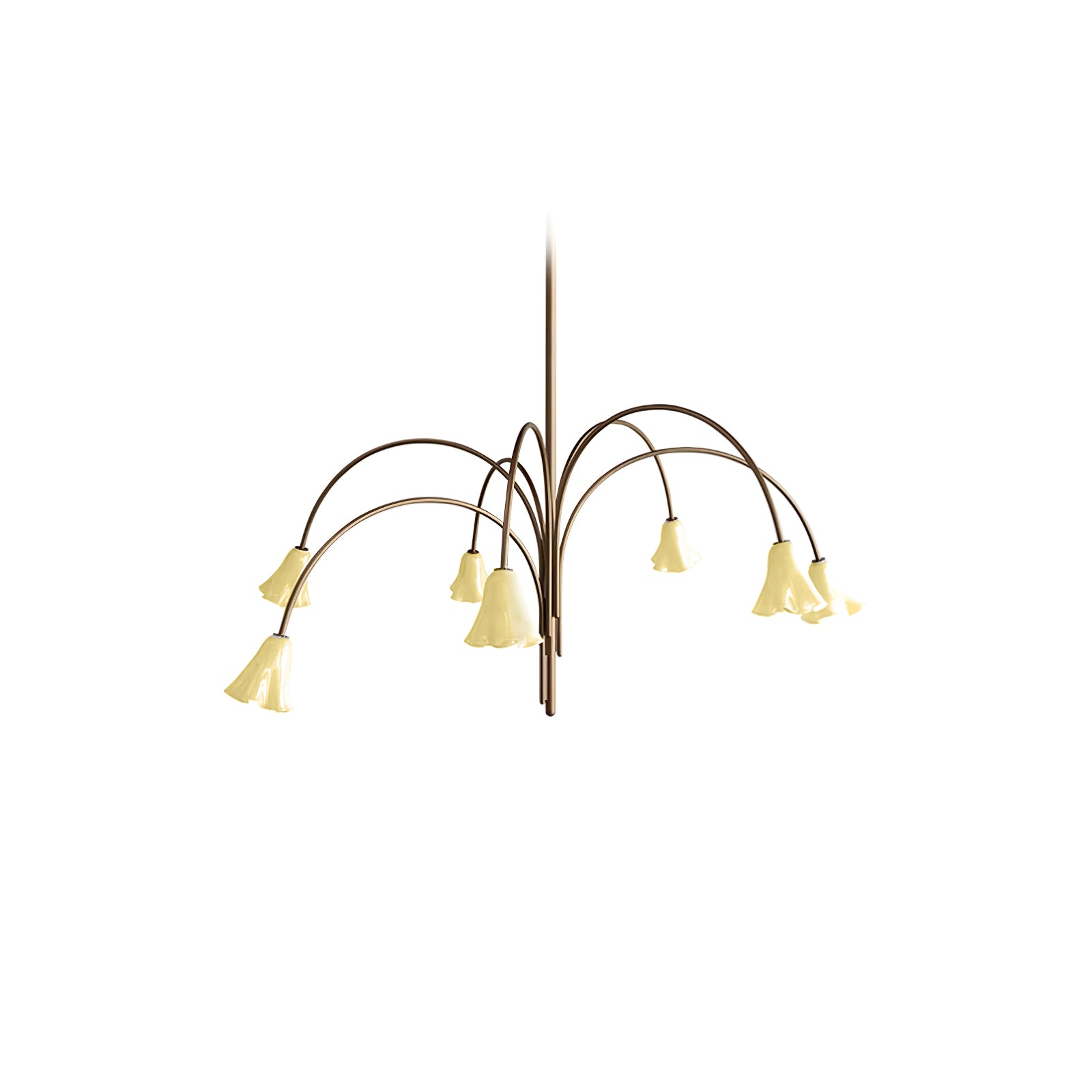 Aurora Chandelier Blossom Petal Glass Arms - Letslighting