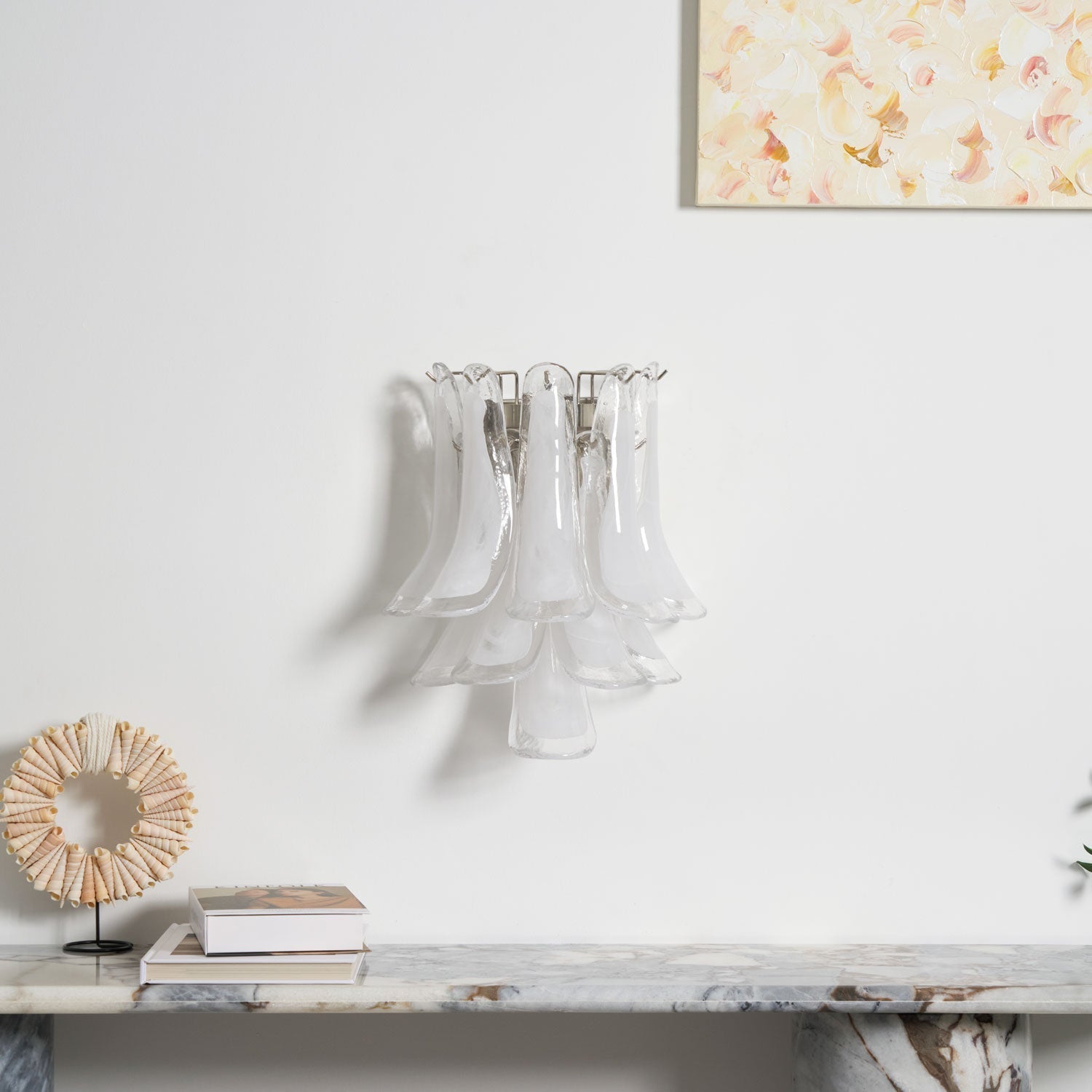Aurora Wall Light Petal Shaped Glass Vintage Artistic - Letslighting