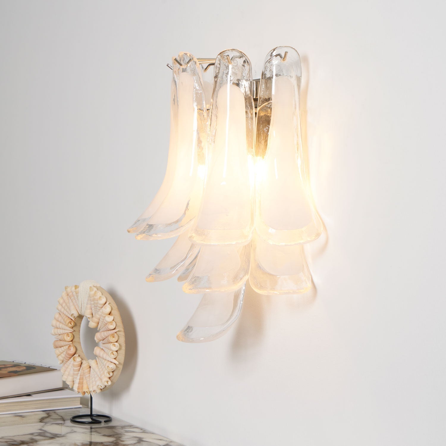 Aurora Wall Light Petal Shaped Glass Vintage Artistic - Letslighting