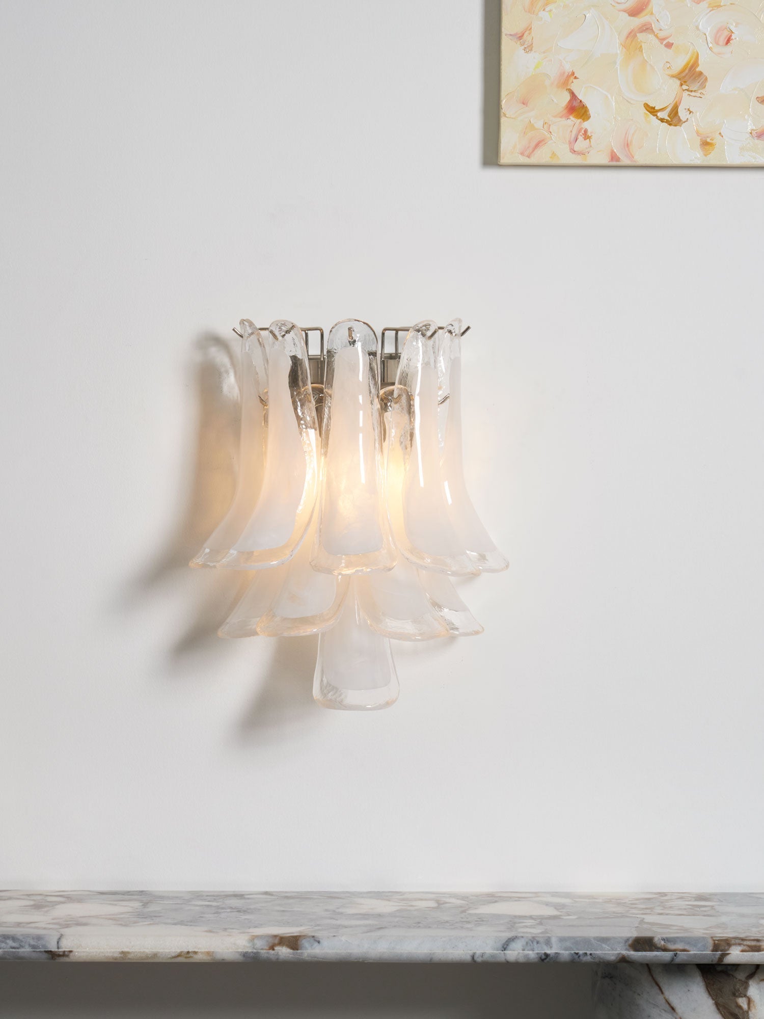 Aurora Wall Light Petal Shaped Glass Vintage Artistic - Letslighting