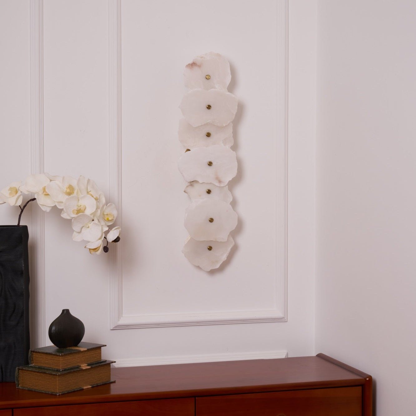 Cevra Applique Murale Fleur en Albâtre