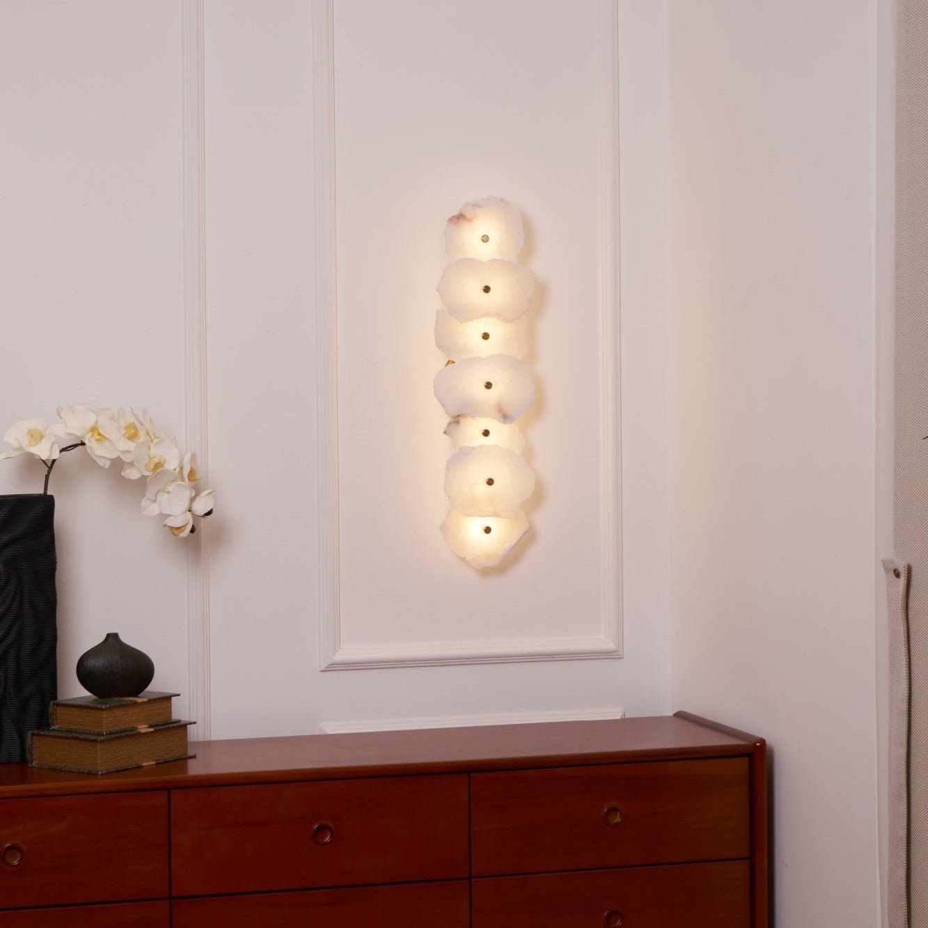 Cevra Applique Murale Fleur en Albâtre