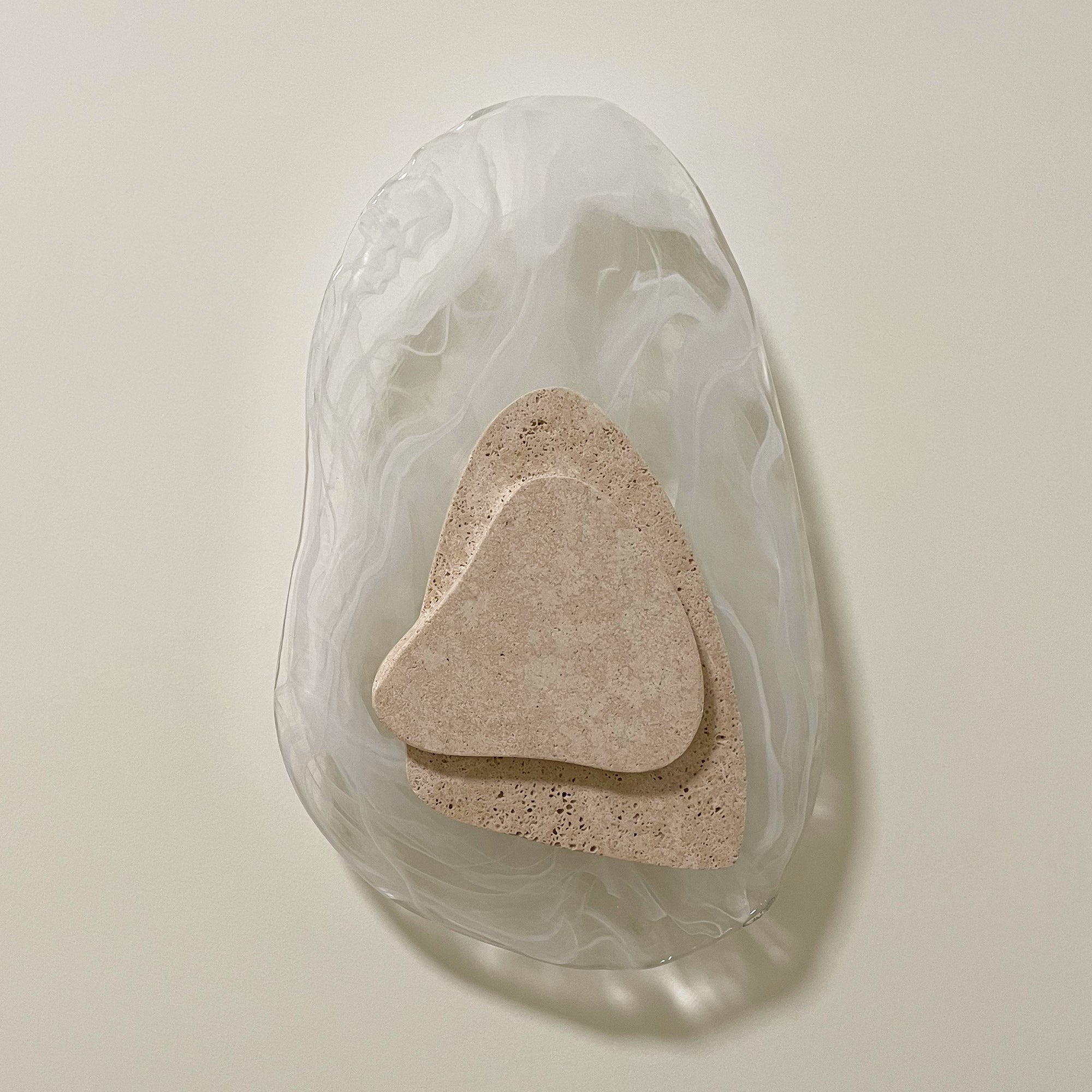 Zenorarae Individual Creativity Glass Travertine Wall Lamp - Lamp Copper