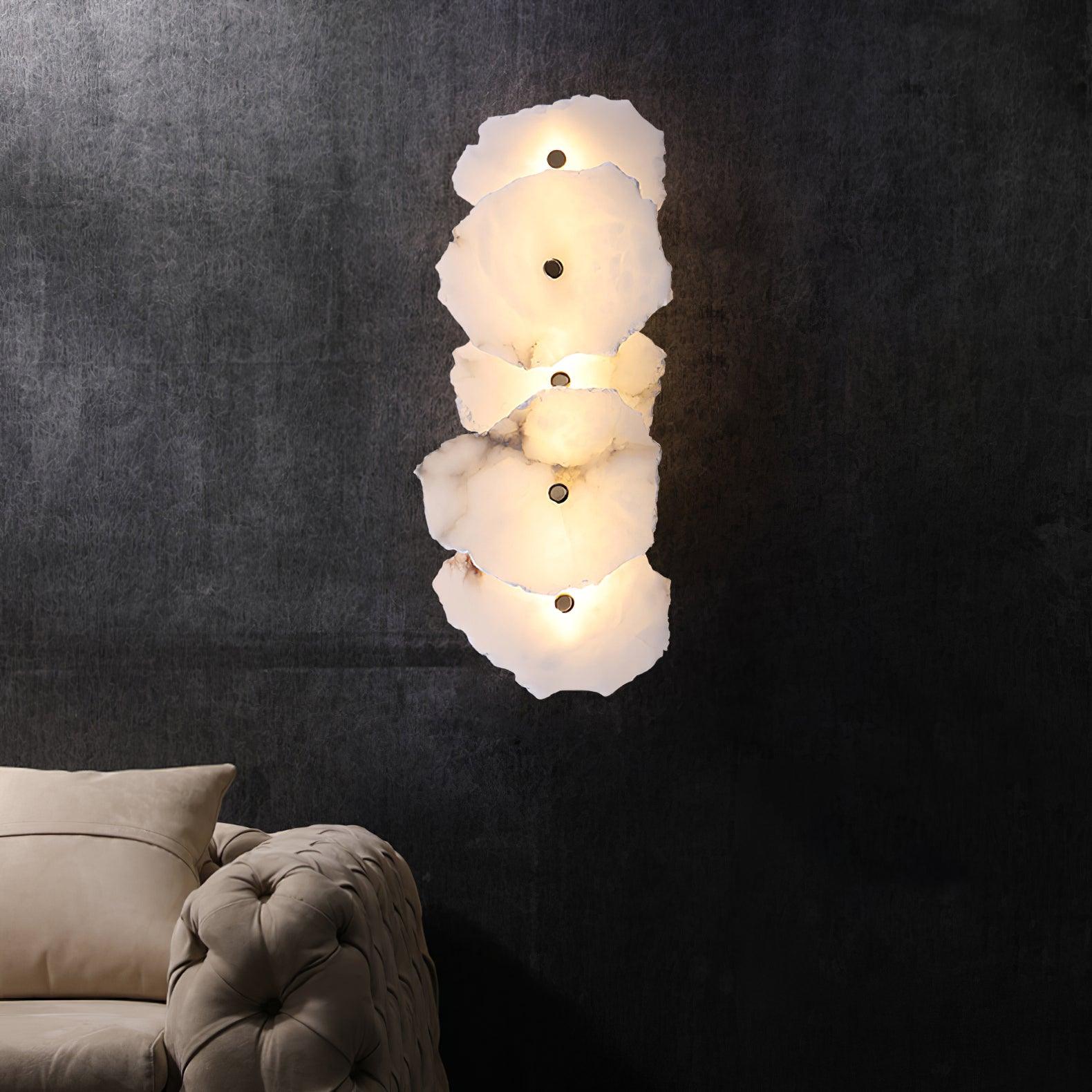 Cevra Applique Murale Fleur en Albâtre