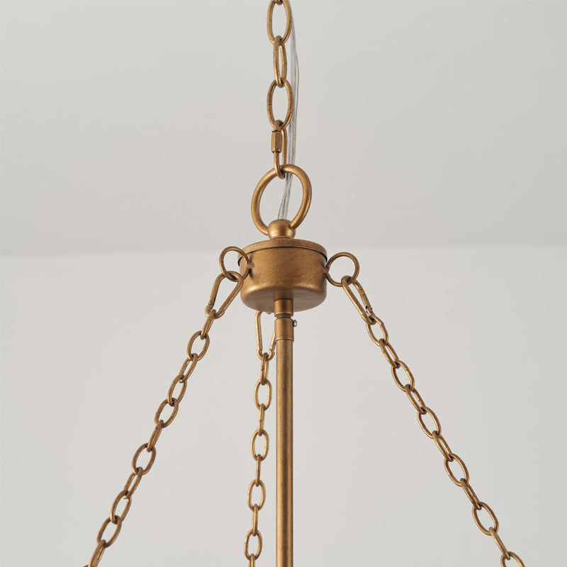 Avrinir Postmodern Luxury Large Wooden Metal Chandelier - Lamp Copper