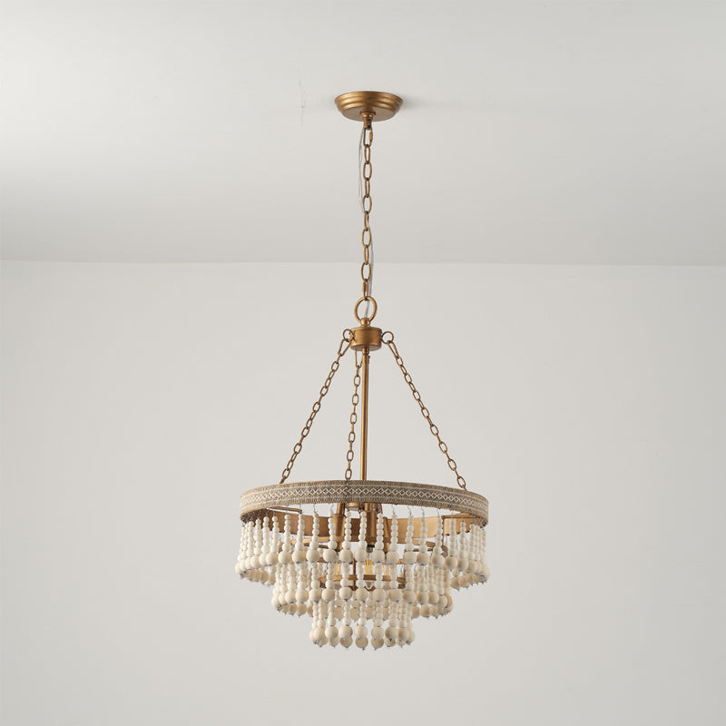 Avrinir Postmodern Luxury Large Wooden Metal Chandelier - Lamp Copper