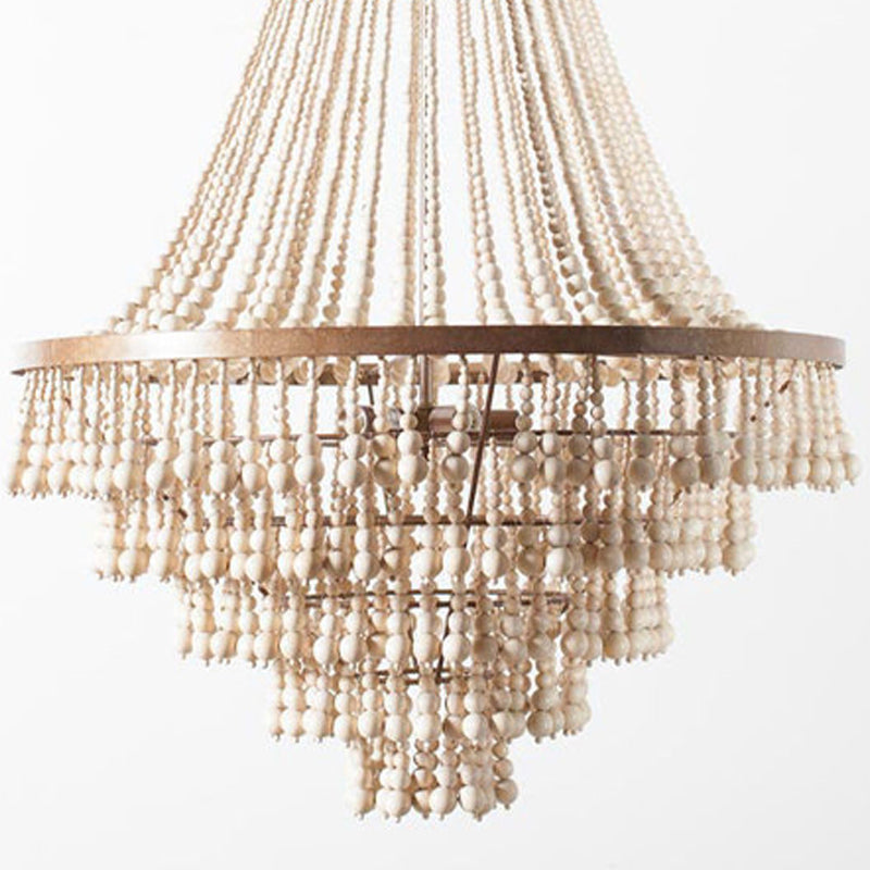 Avrinir Postmodern Luxury Large Wooden Metal Chandelier - Lamp Copper