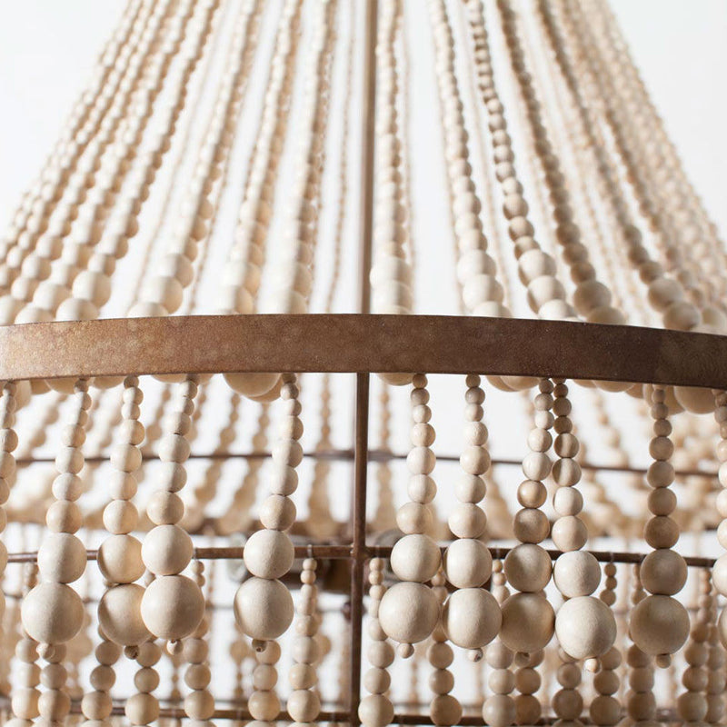 Avrinir Postmodern Luxury Large Wooden Metal Chandelier - Lamp Copper