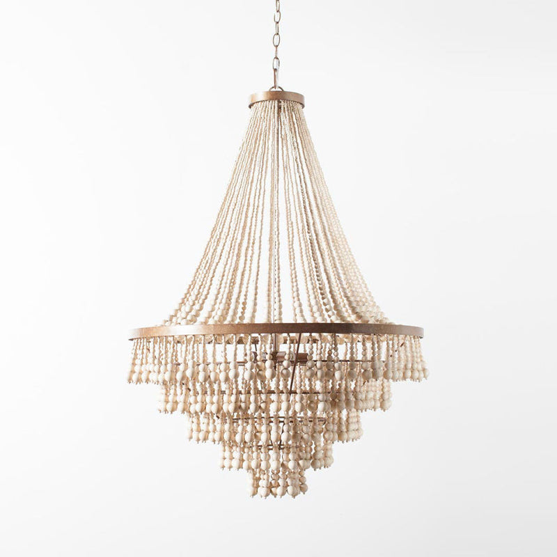 Avrinir Postmodern Luxury Large Wooden Metal Chandelier - Lamp Copper