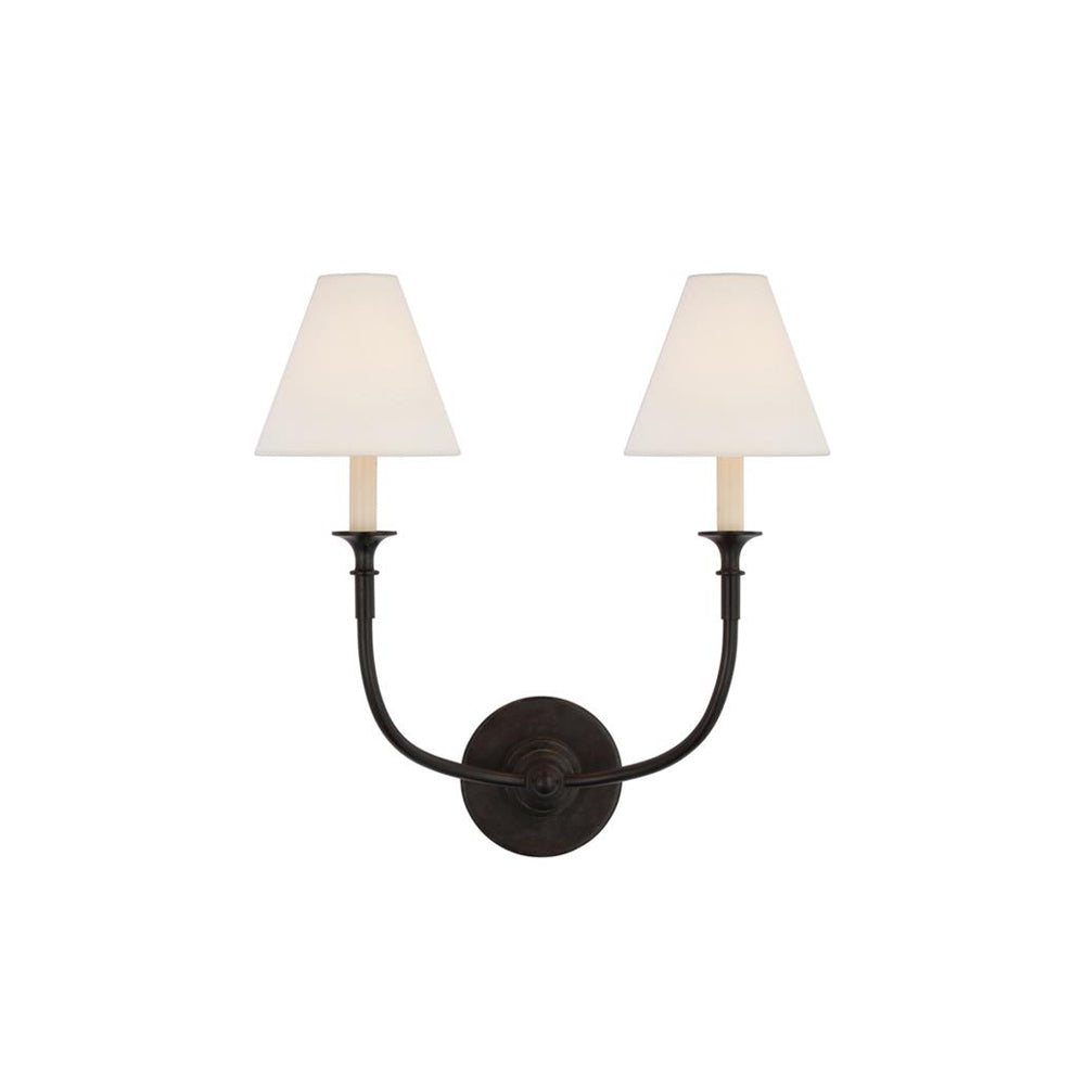 Cygnus Applique Murale Tissu Noir Minimaliste Traditionnelle Moderne - Neutralighting