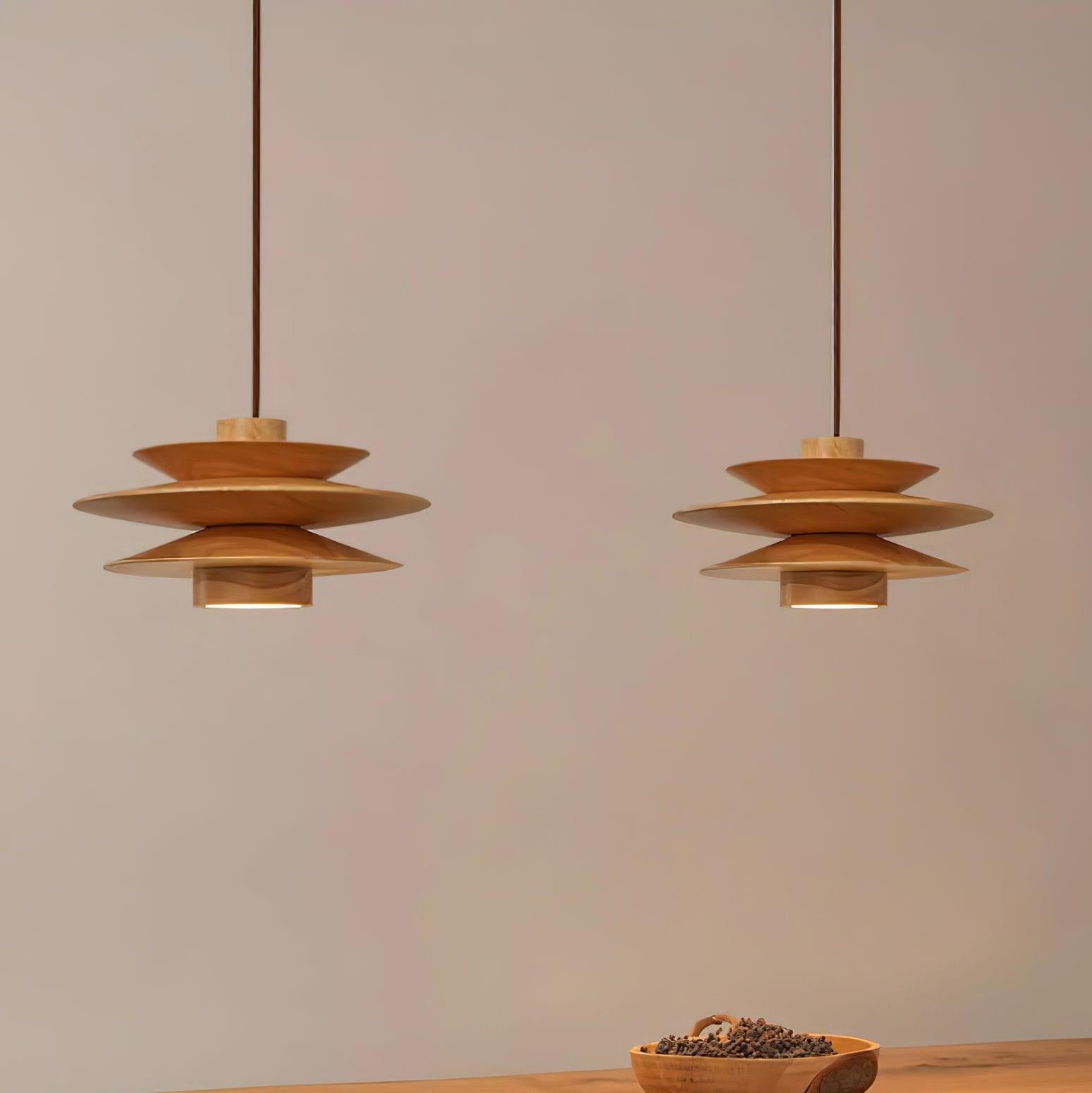 Axis Suspension en Noyer Mid-Century - Neutralighting