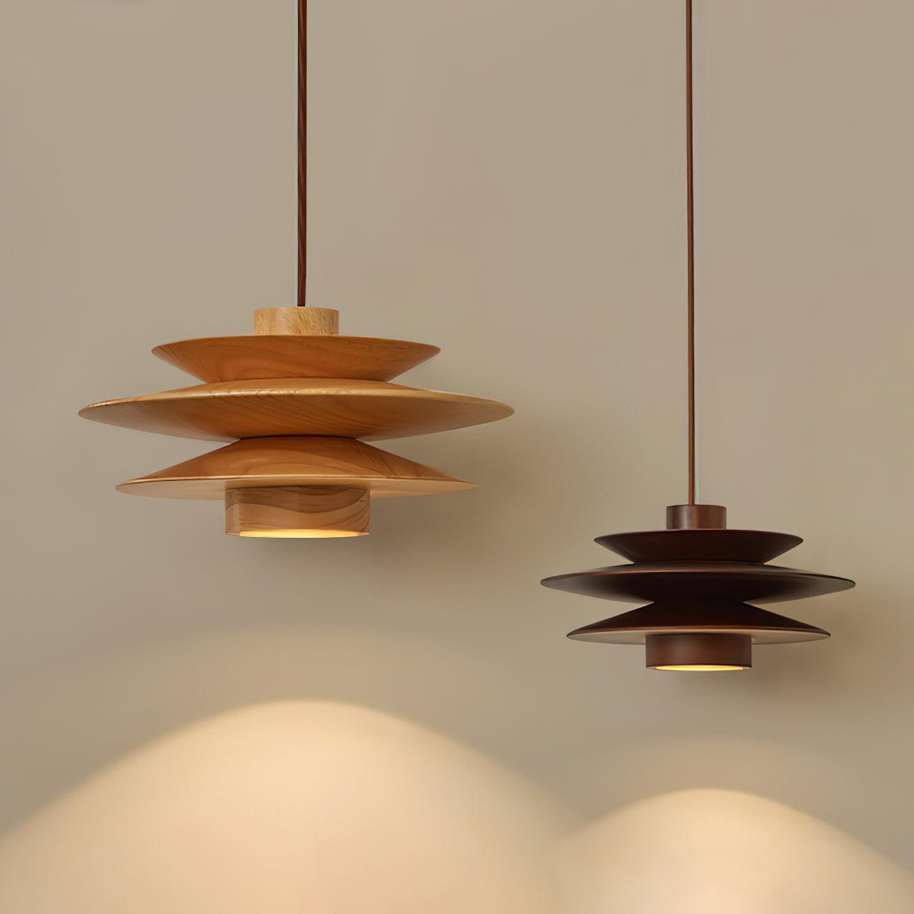 Axis Suspension en Noyer Mid-Century - Neutralighting