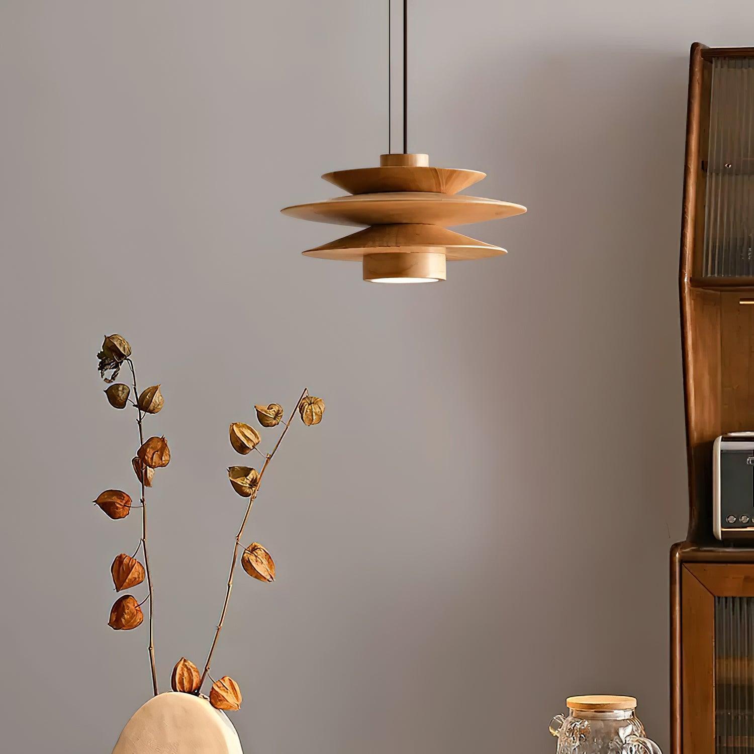 Axis Suspension en Noyer Mid-Century - Neutralighting