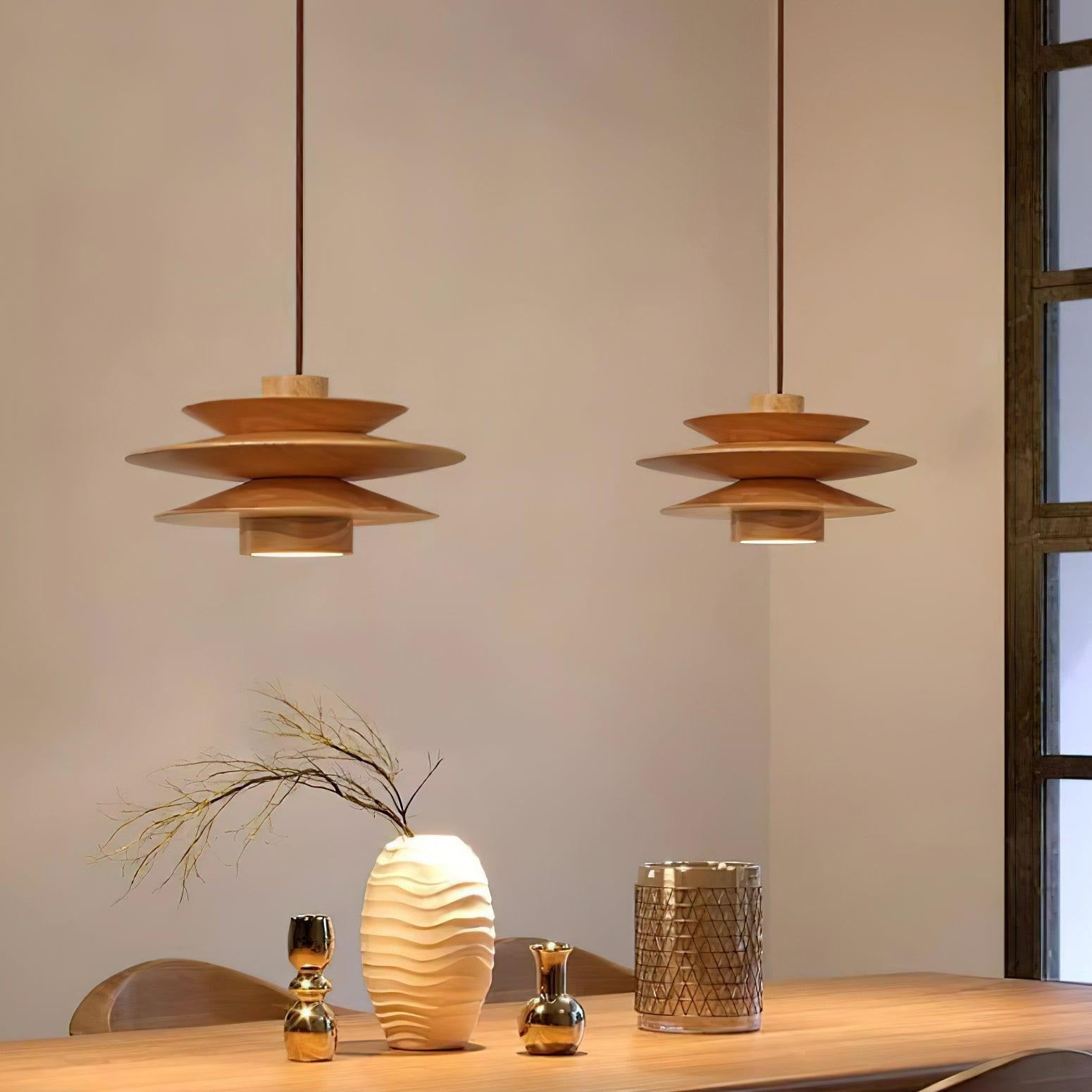 Axis Suspension en Noyer Mid-Century - Neutralighting