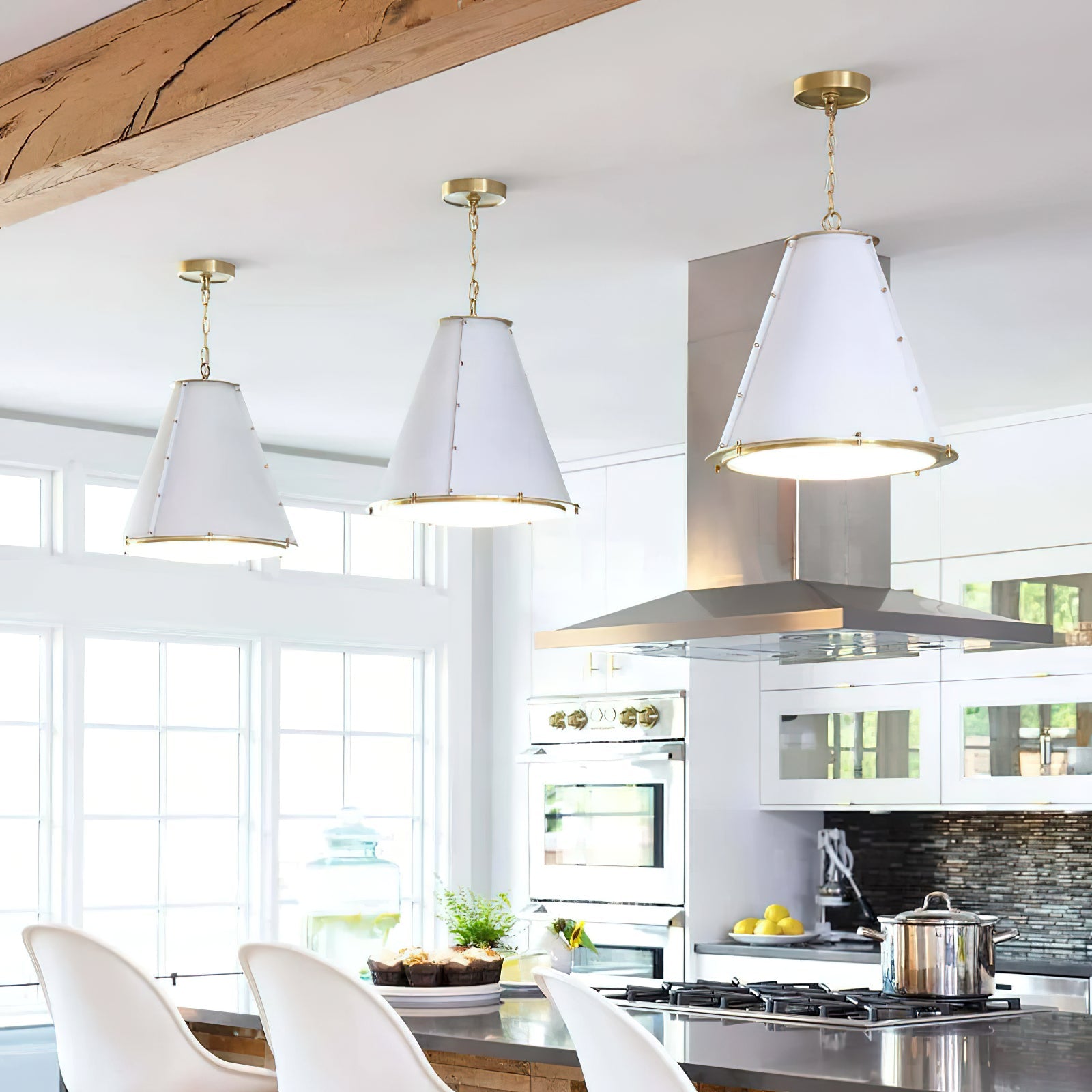 Eursorion Modern Minimalist Metal Pendant Light - Lamp Copper