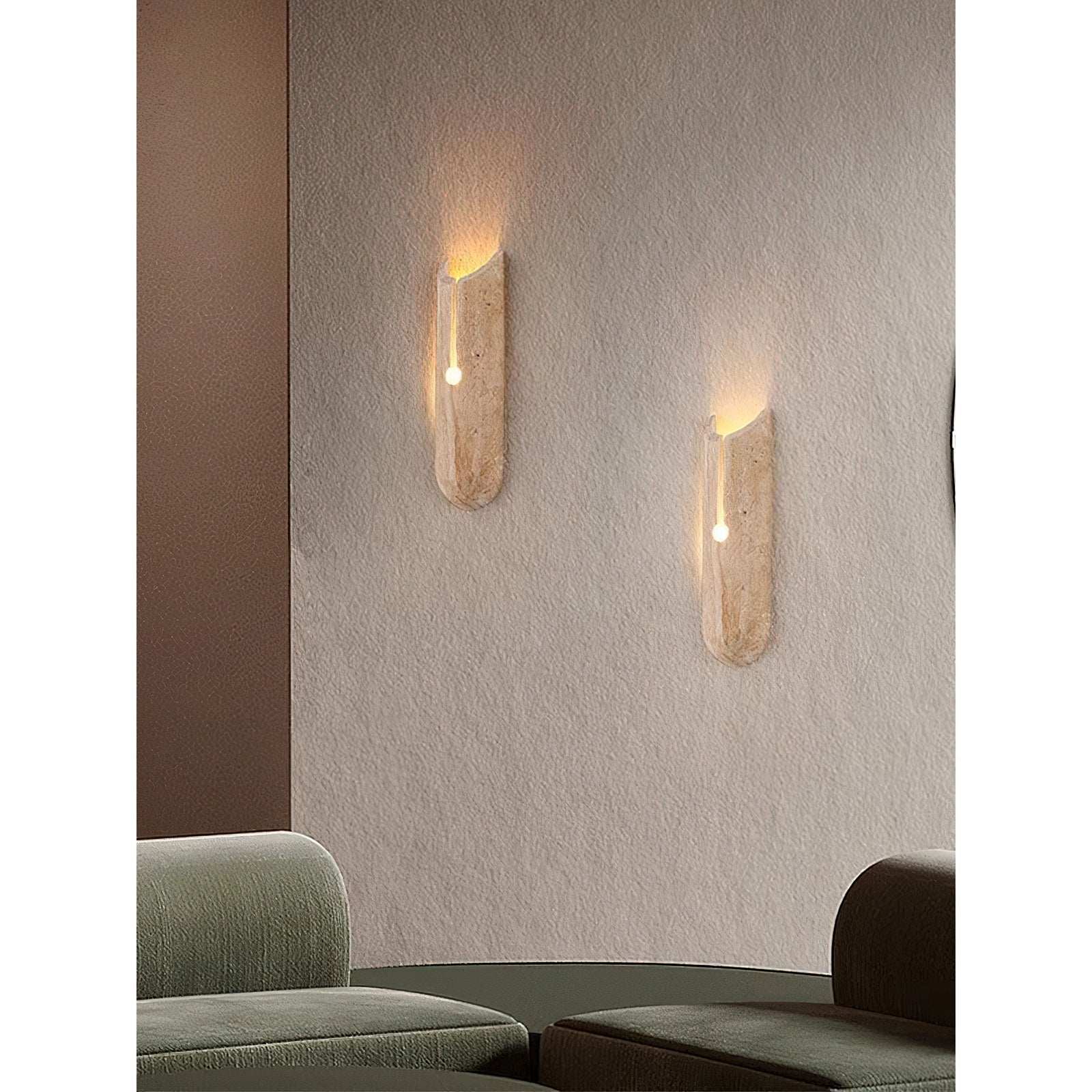 Olnorila Modern Minimalist Travertine Wall Lamp - Lamp Copper