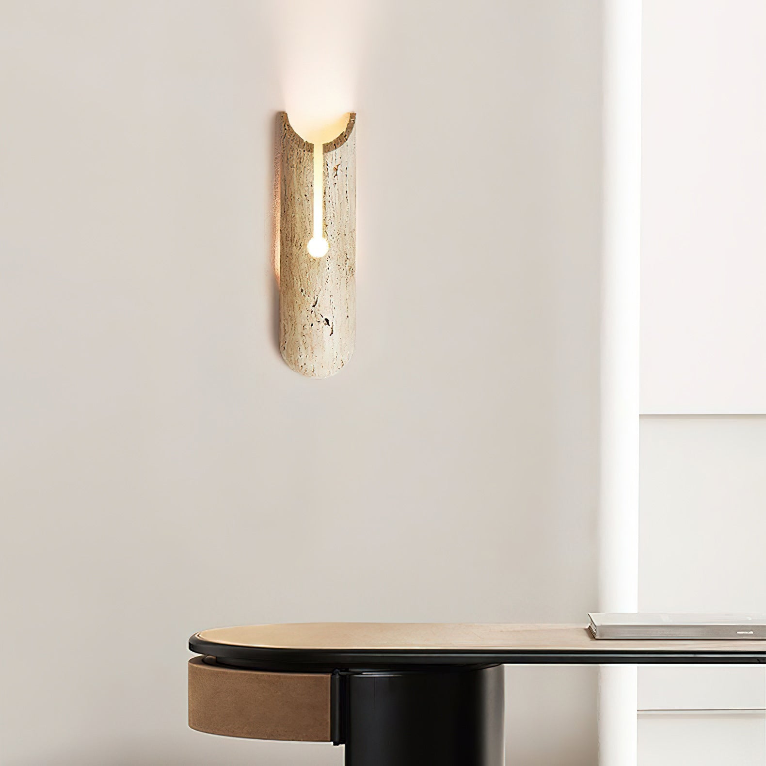 Olnorila Modern Minimalist Travertine Wall Lamp - Lamp Copper
