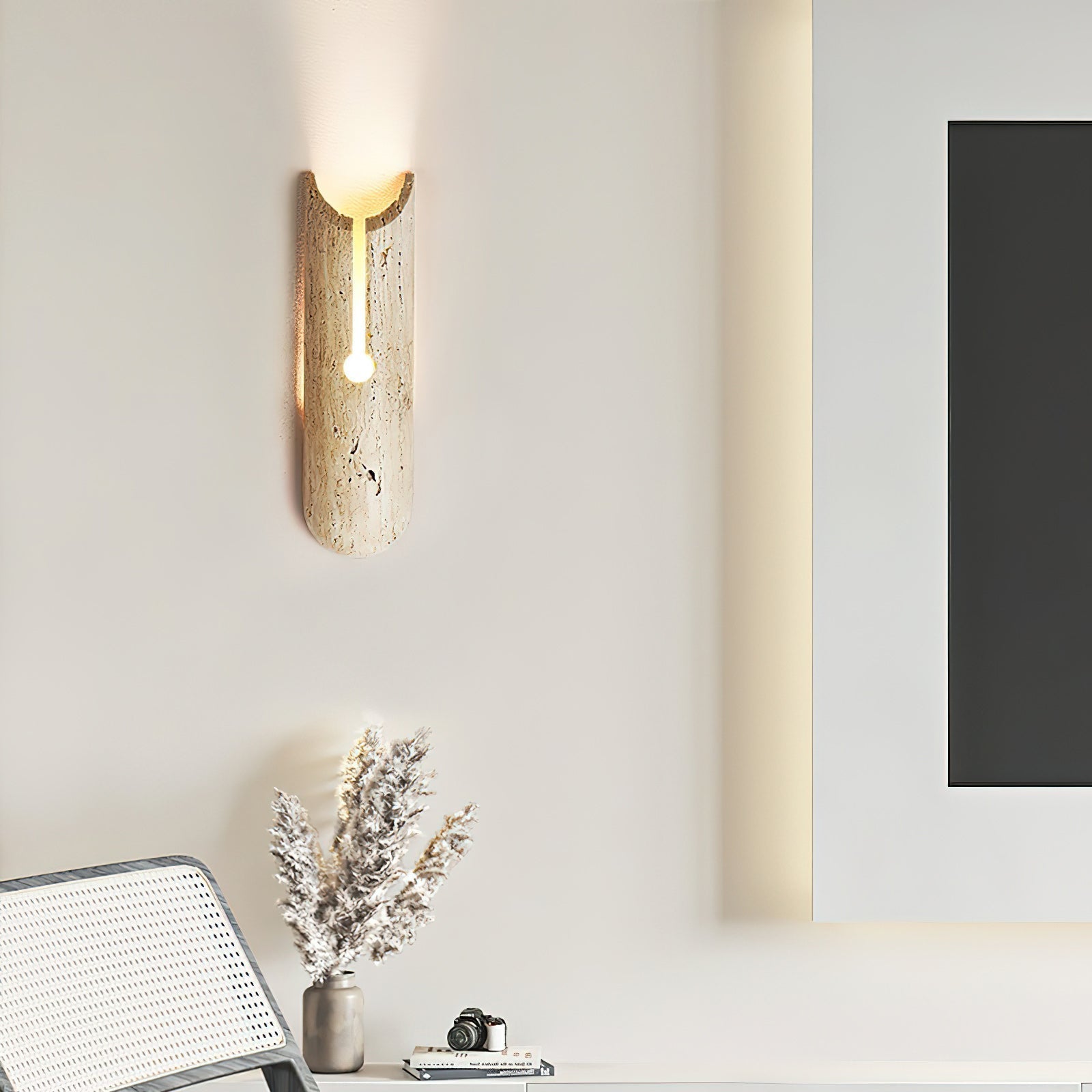 Olnorila Modern Minimalist Travertine Wall Lamp - Lamp Copper