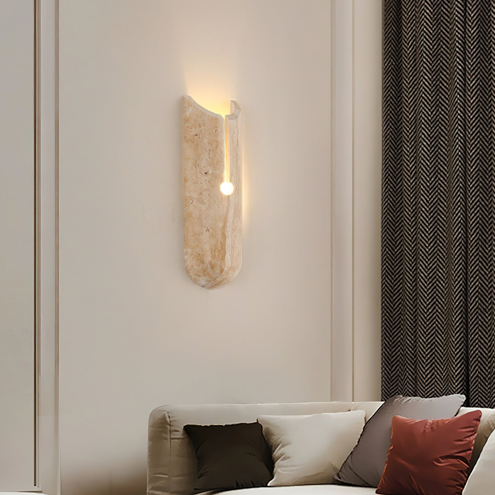 Olnorila Modern Minimalist Travertine Wall Lamp - Lamp Copper