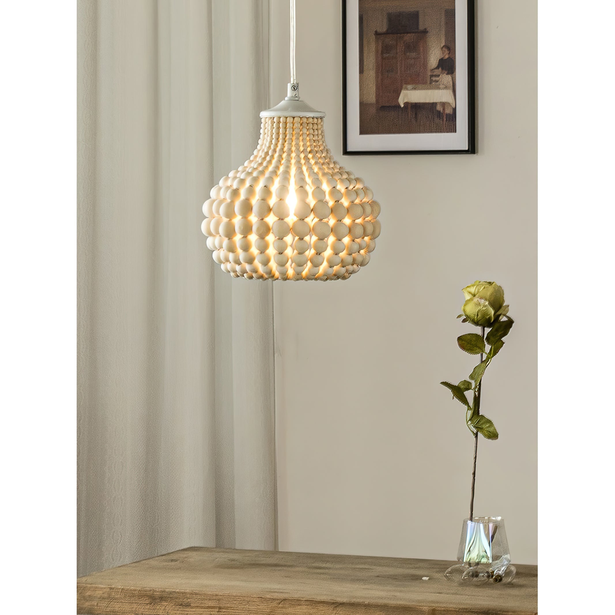 Ilirel Individual Creativity Beaded Metal Pendant Lamp - Lamp Copper