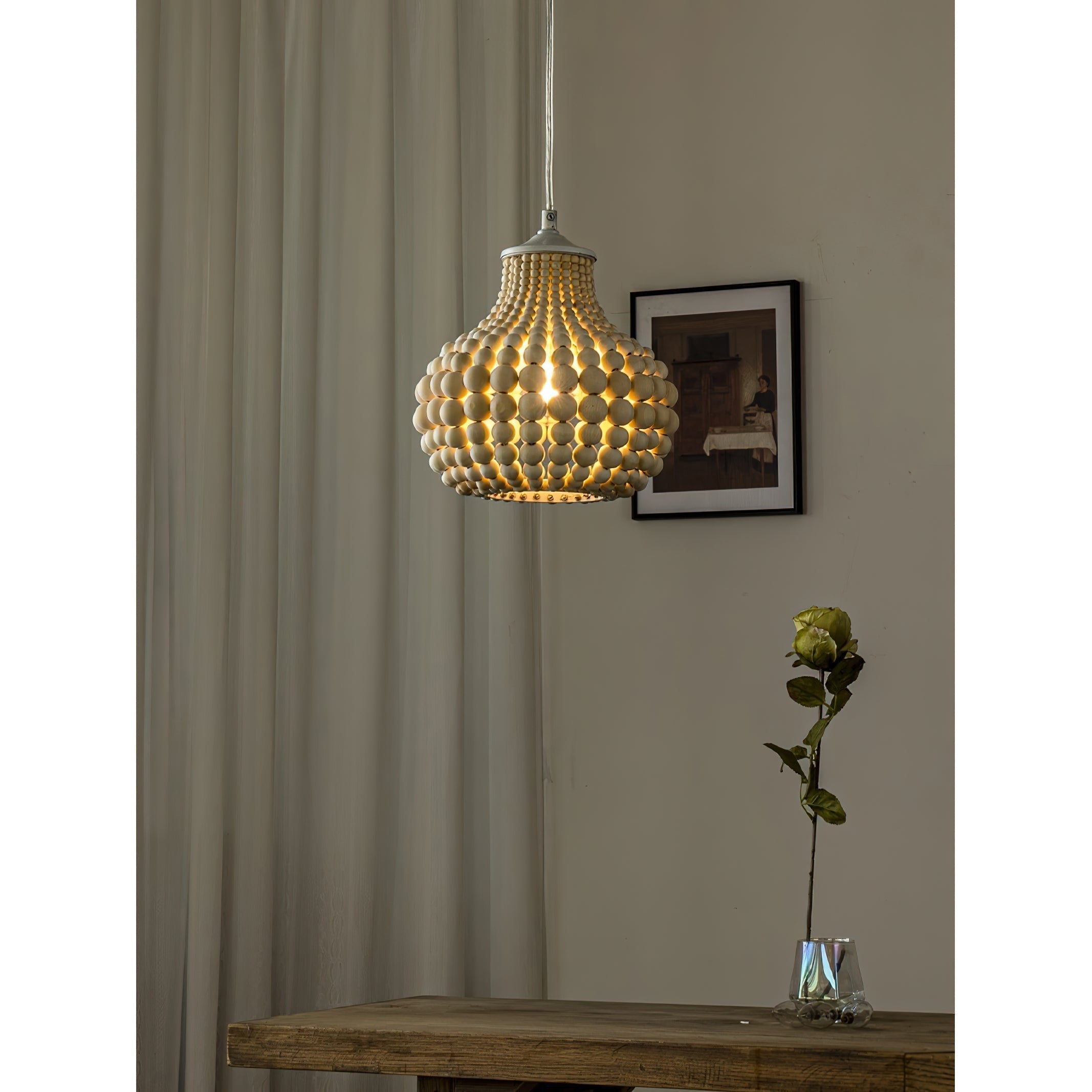 Ilirel Individual Creativity Beaded Metal Pendant Lamp - Lamp Copper