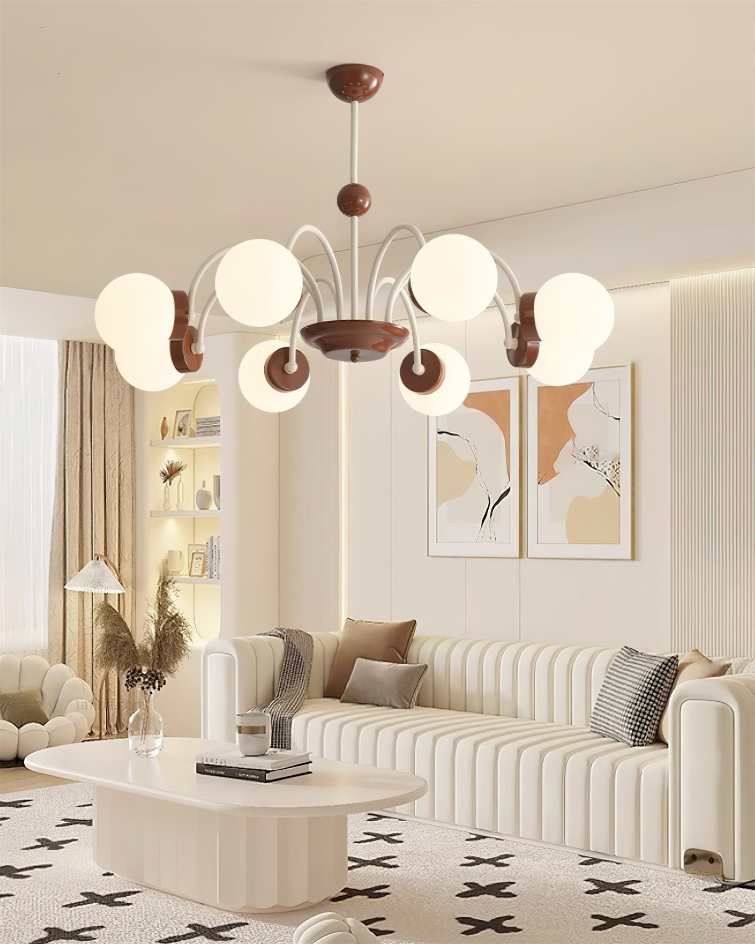 Lustra Lustre 8-Lumières Globe Pivone Élégant - Neutralighting