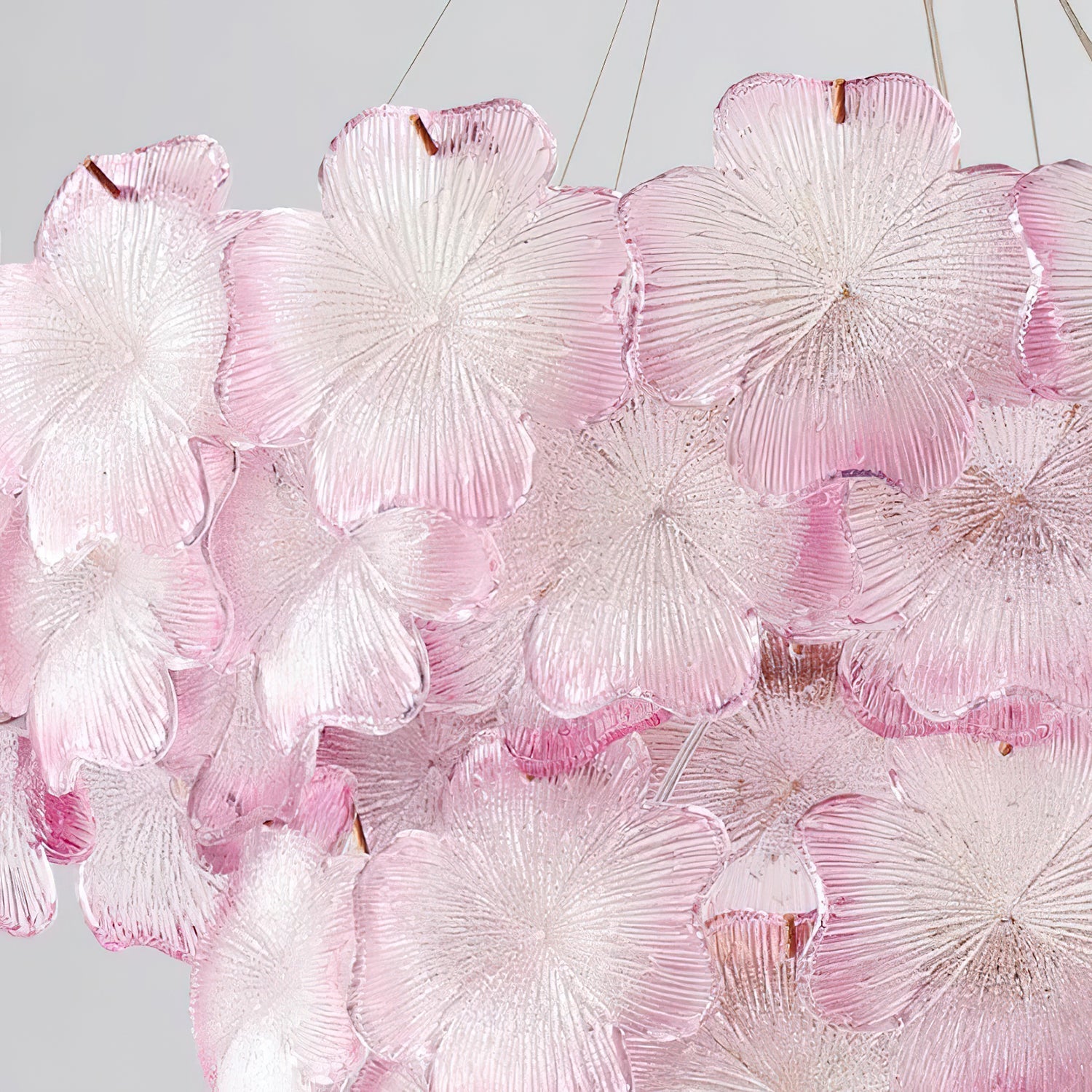 Ophelis Lustre en Verre à Fleurs Roses - Neutralighting