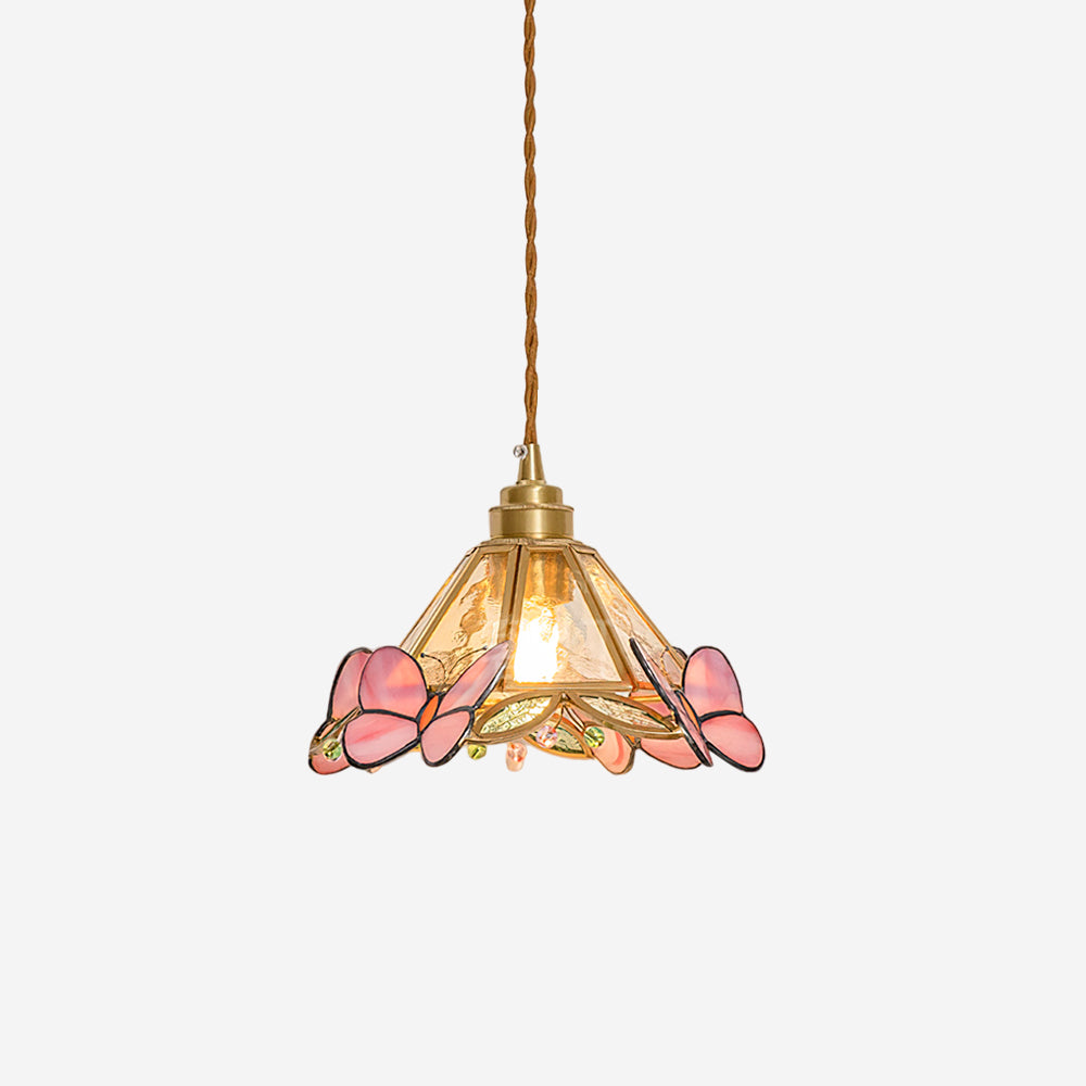 Tiffany Suspension Papillon en Verre Tâché - Neutralighting