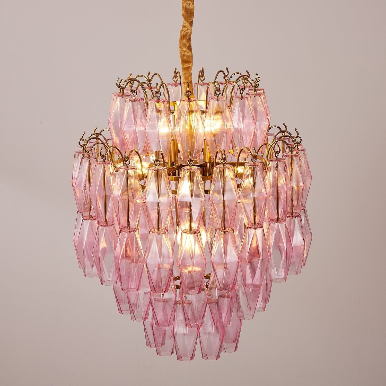 Aurora Lustre Rose Murano Verre Superposé Glamour - Neutralighting