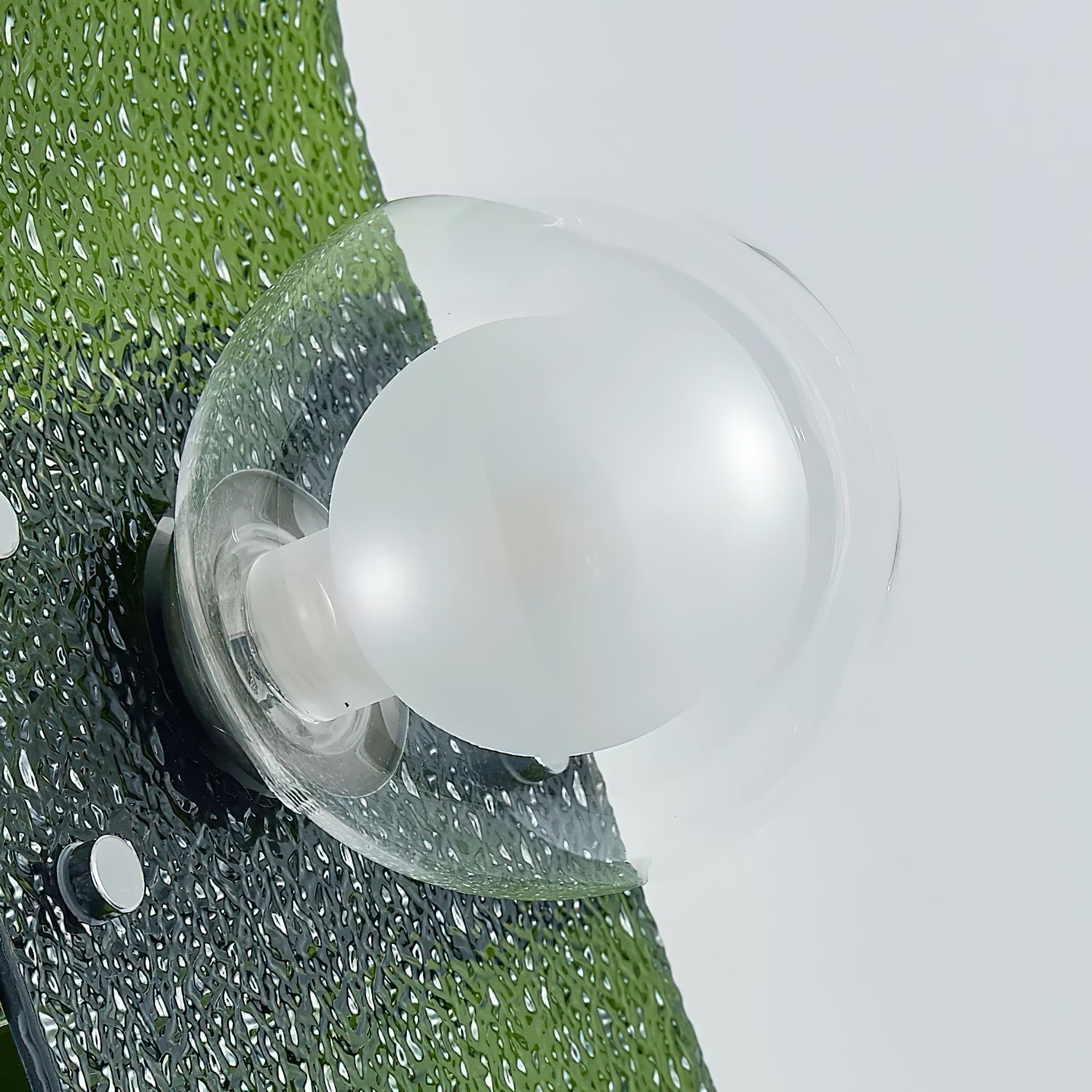 Virelli Applique Murale Panneaux en Verre Texturé Deux Globes Art Déco - Neutralighting