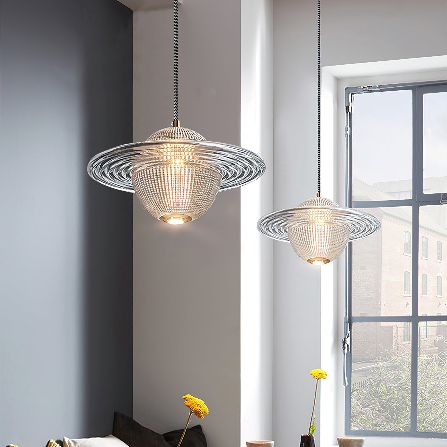 Valentina Moderne Créatif LED Suspension Métal/Verre Chambre À Coucher - Neutralighting