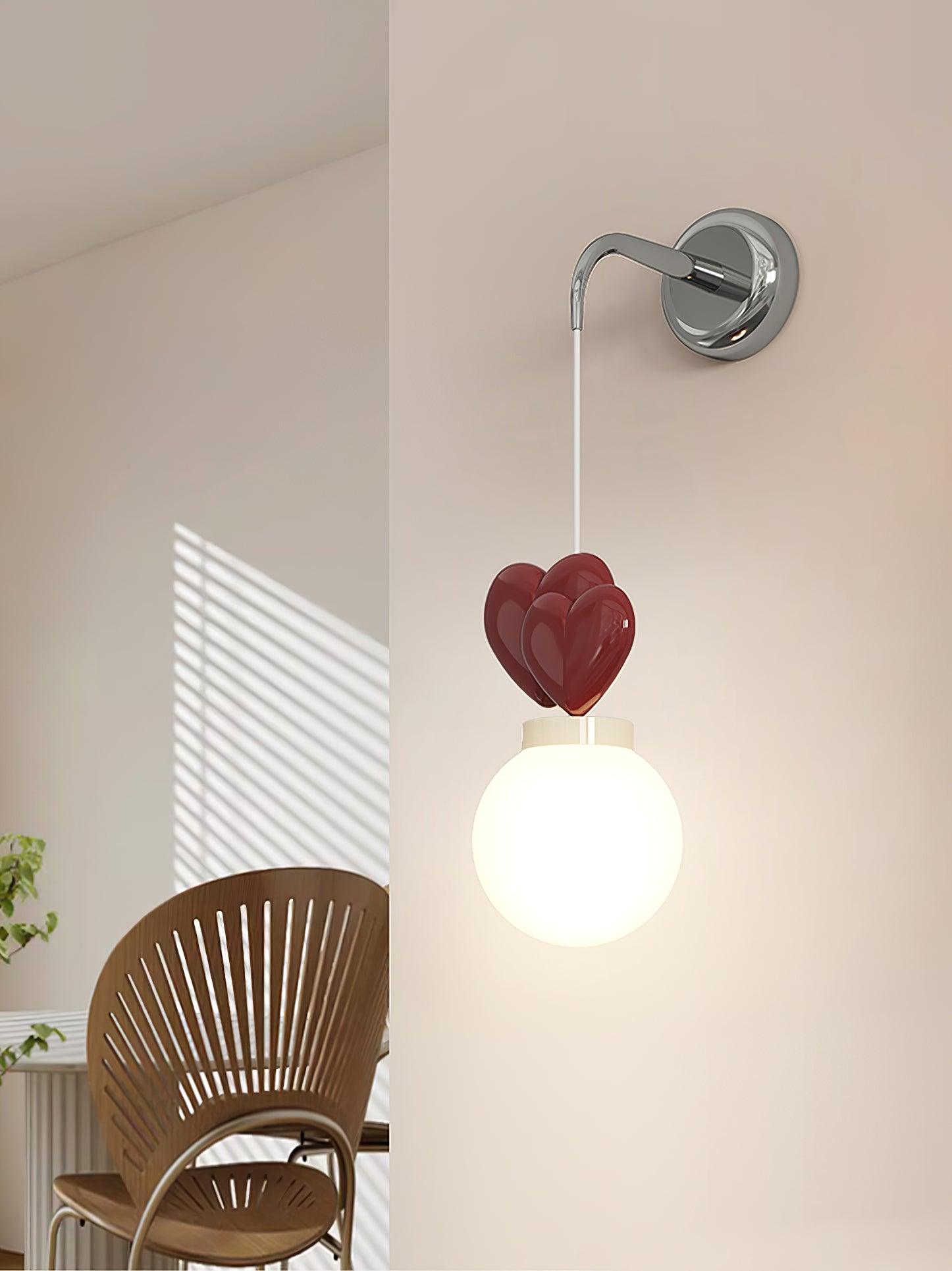 Riva Applique Murale Résine Cœur Verre - Neutralighting